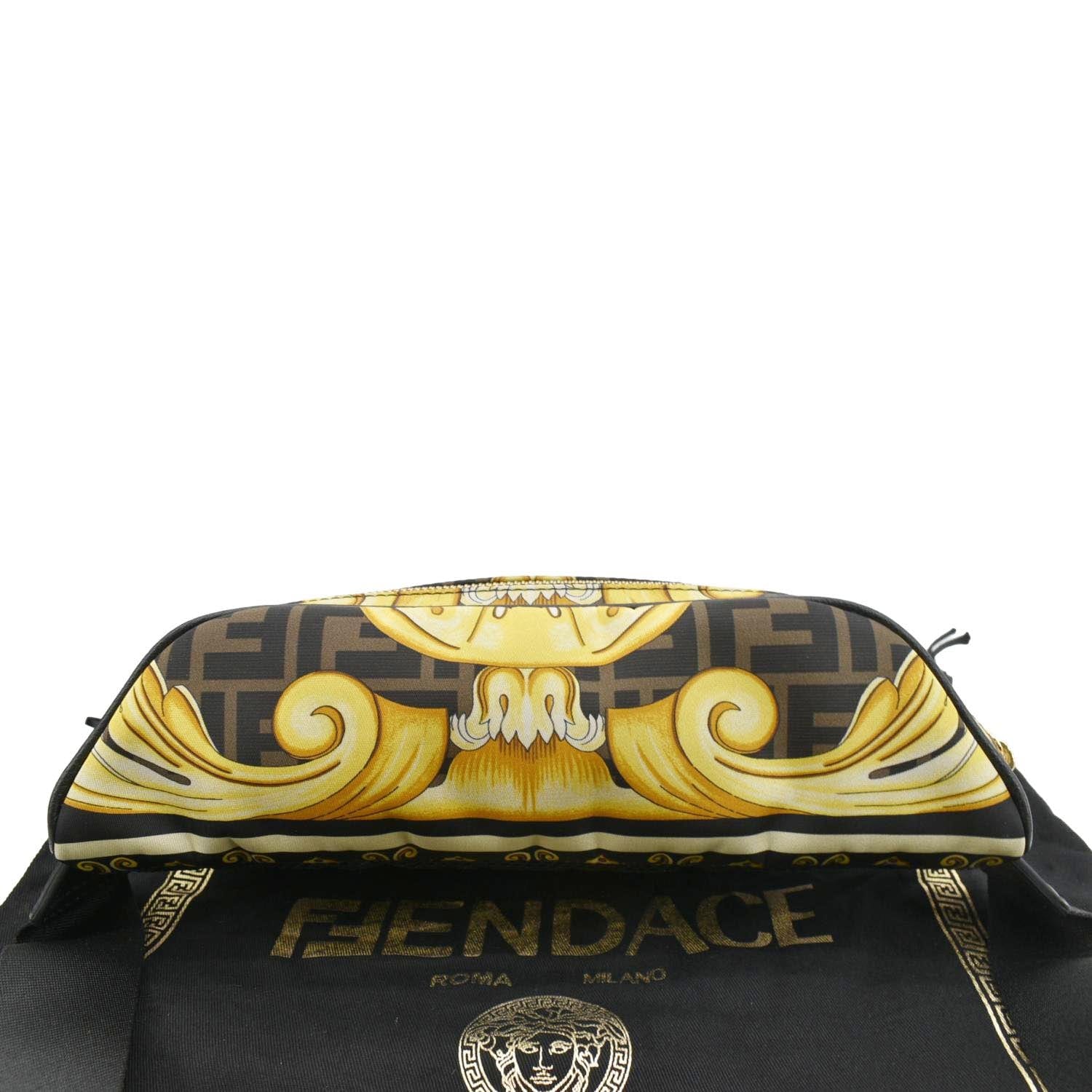 FENDI X Versace FF Baroque Nylon Belt Bag Gold - Image 5