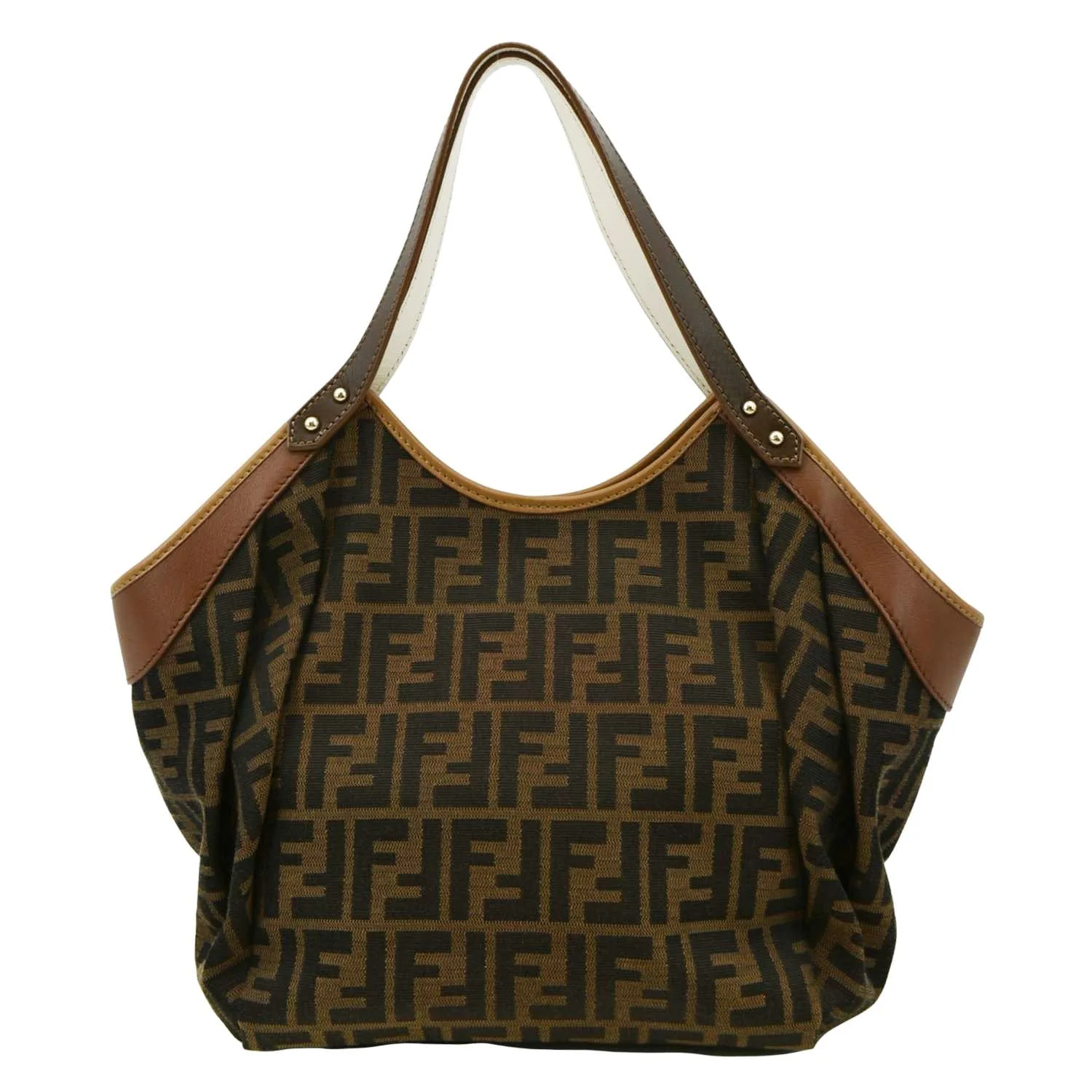FENDI Chef Zucca Canvas Tote Bag Tobacco Brown - Image 3