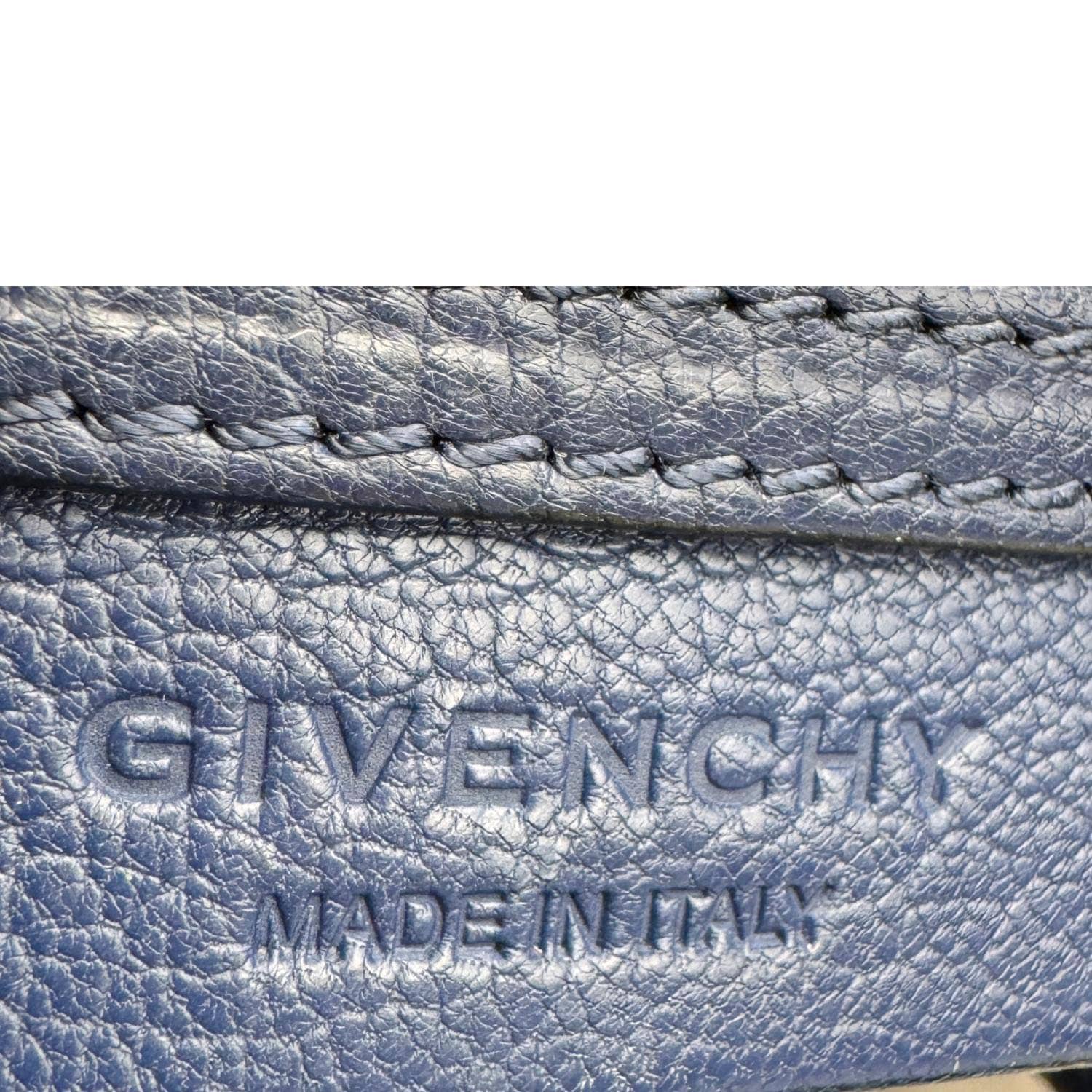 GIVENCHY Antigona Leather Satchel Shoulder Bag Navy Blue - Image 11
