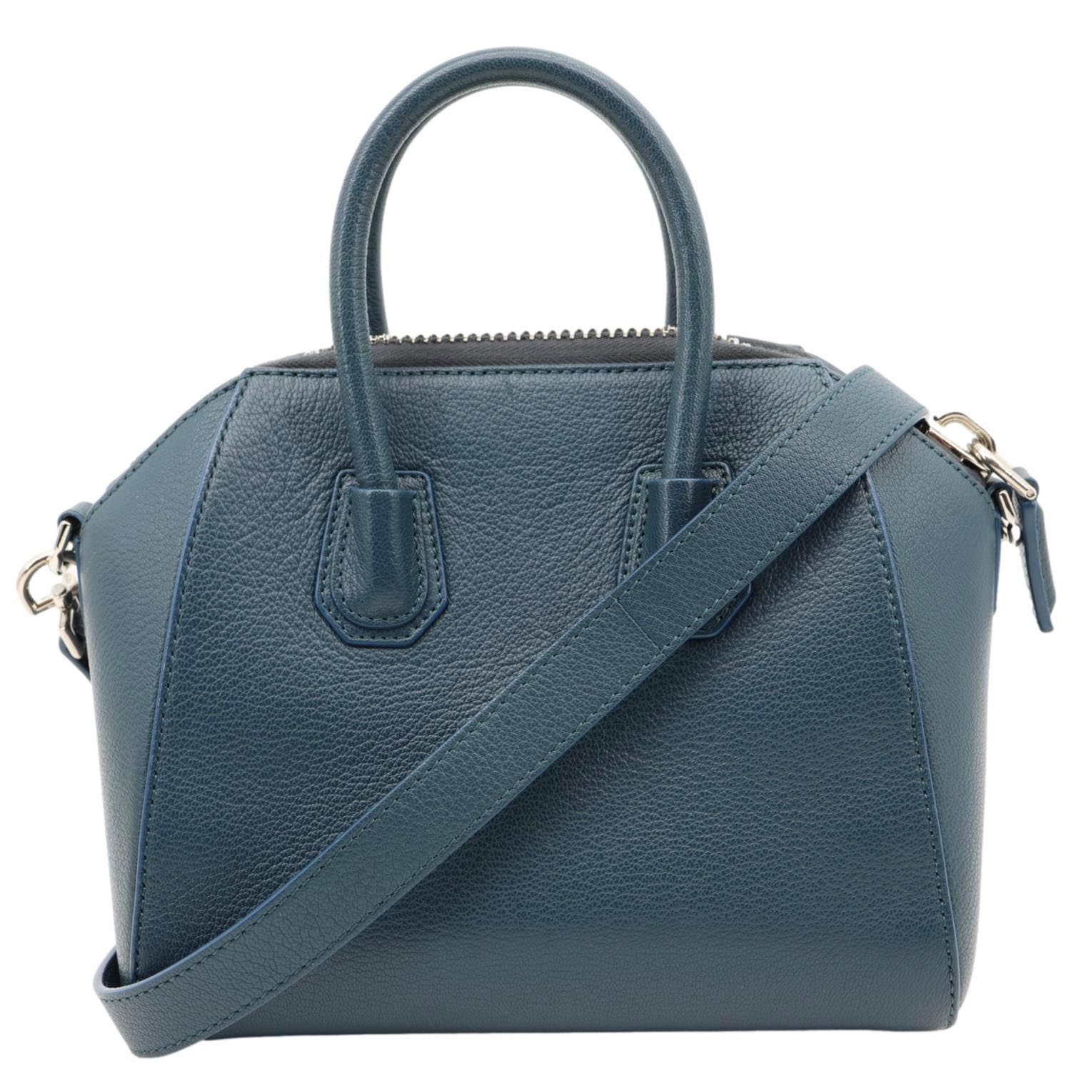 Givenchy Antigona Leather Satchel Shoulder Bag Peacock Blue - Image 3