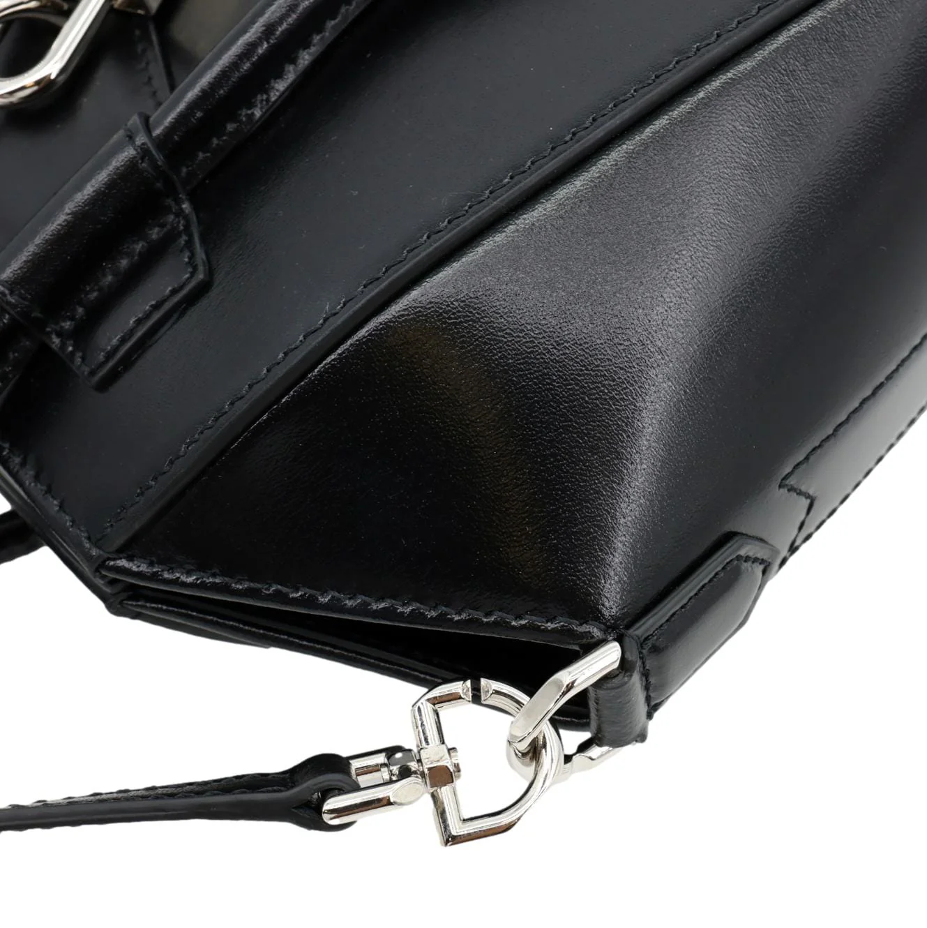 GIVENCHY Antigona Mini Lock Leather Shoulder Bag Black - Image 6