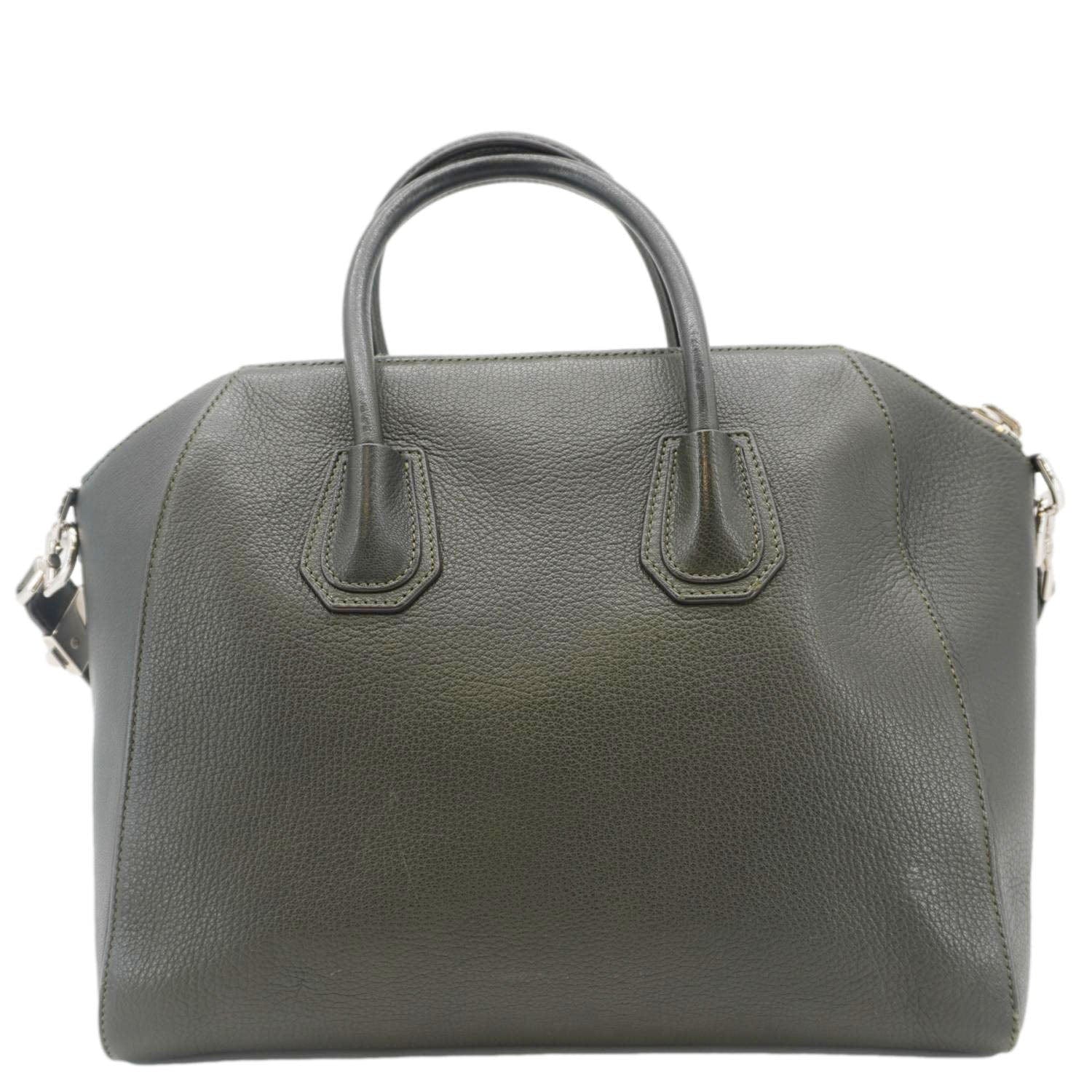 GIVENCHY Antigona Medium Leather Shoulder Bag Green - Image 4