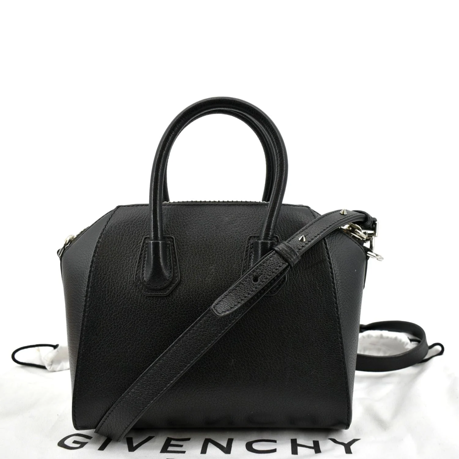 GIVENCHY Antigona Mini Leather Shoulder Bag Black - Image 4