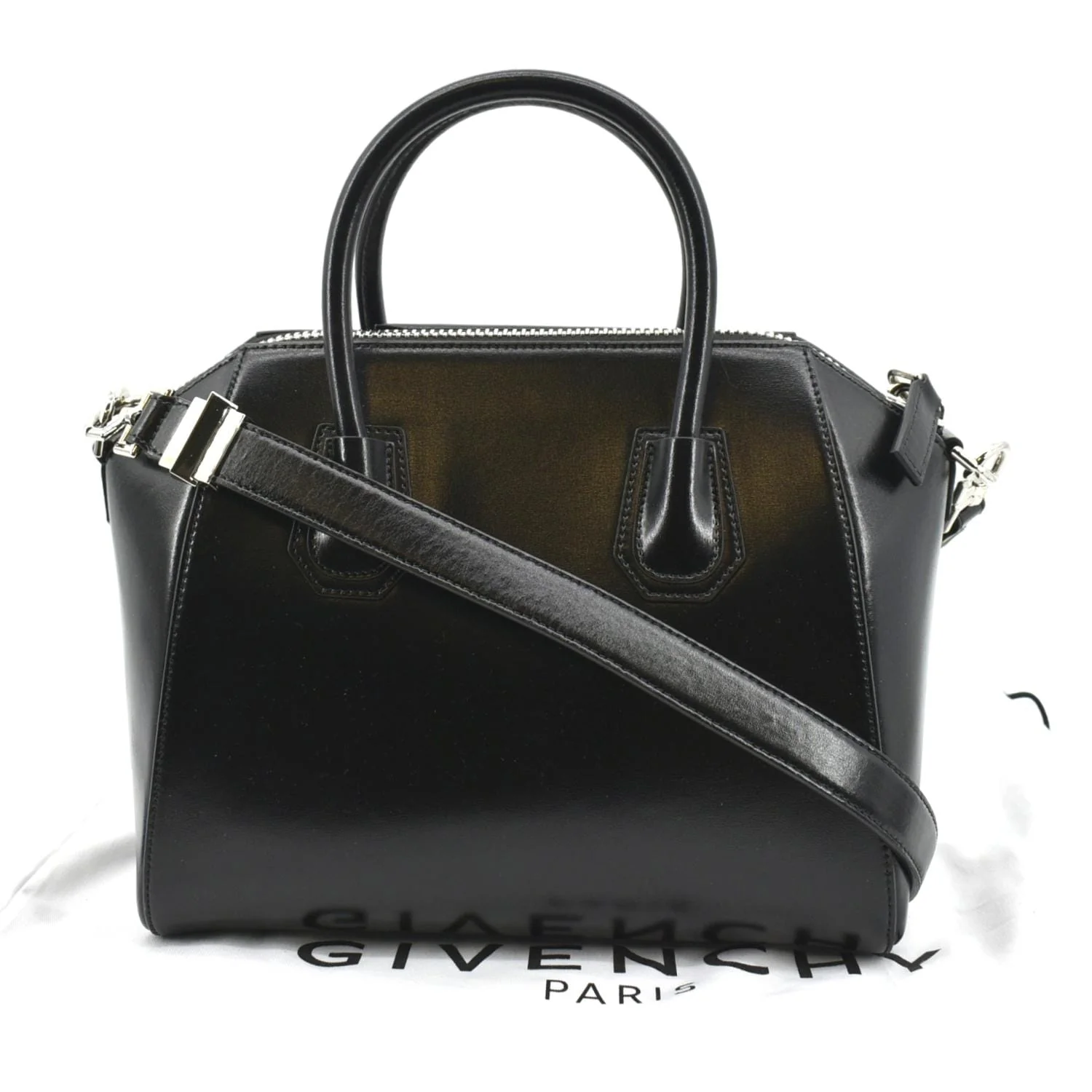 GIVENCHY Antigona Small Leather Shoulder Bag Black - Image 3