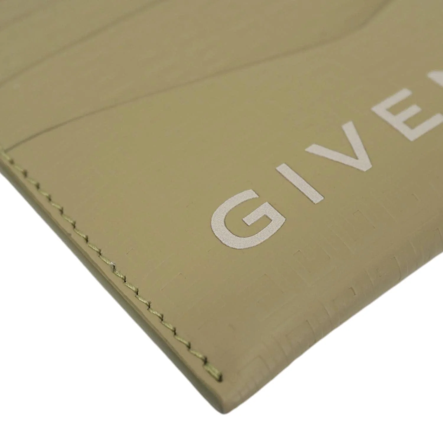 GIVENCHY 4G Micro Calfskin Leather Card Holder Khaki - Image 10