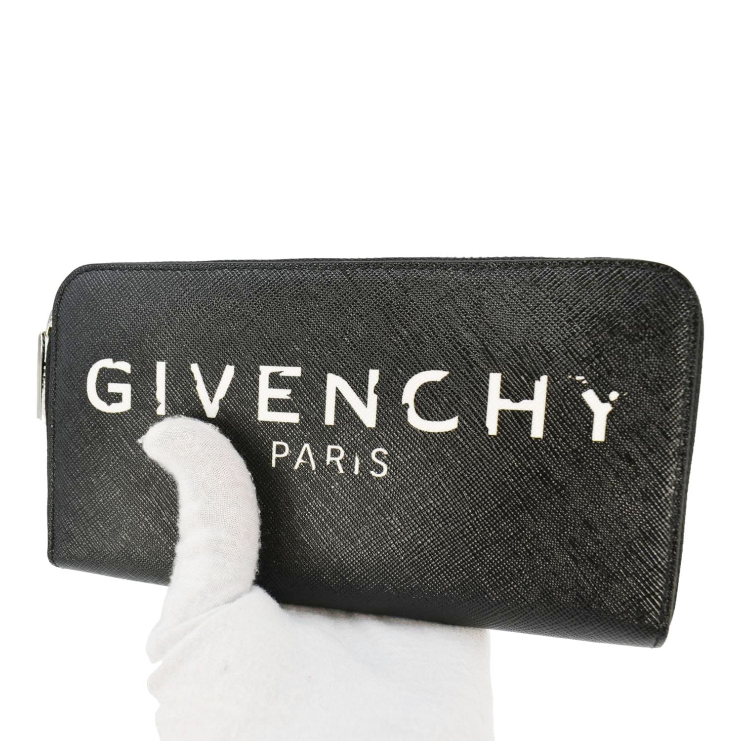 GIVENCHY Iconic Suffiano Leather Zip Long Wallet Black - Image 2