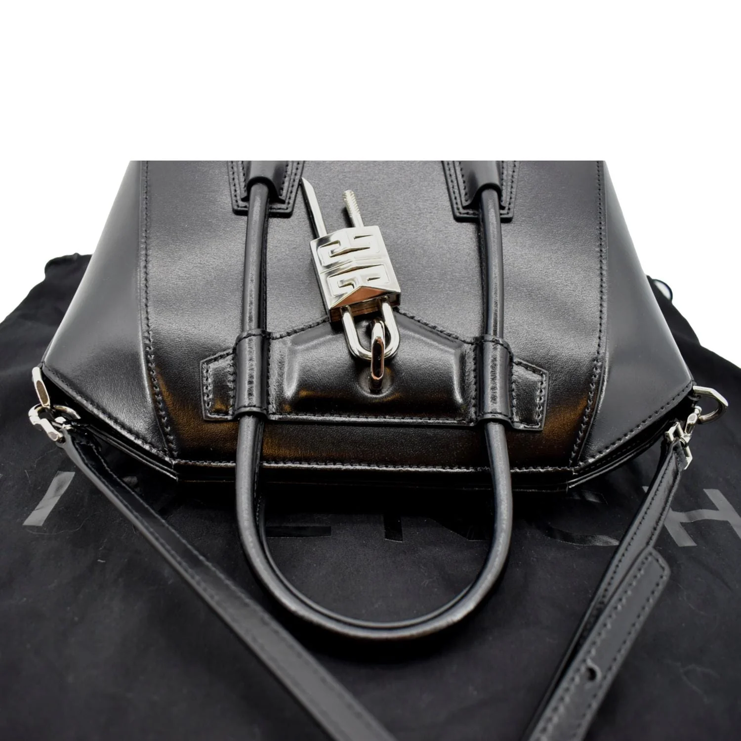 GIVENCHY Antigona Mini Leather Shoulder Bag Black - Image 5
