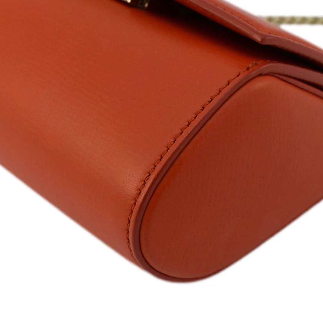 GIVENCHY Pandora Box Mini Leather Chain Shoulder Bag Orange - Image 10