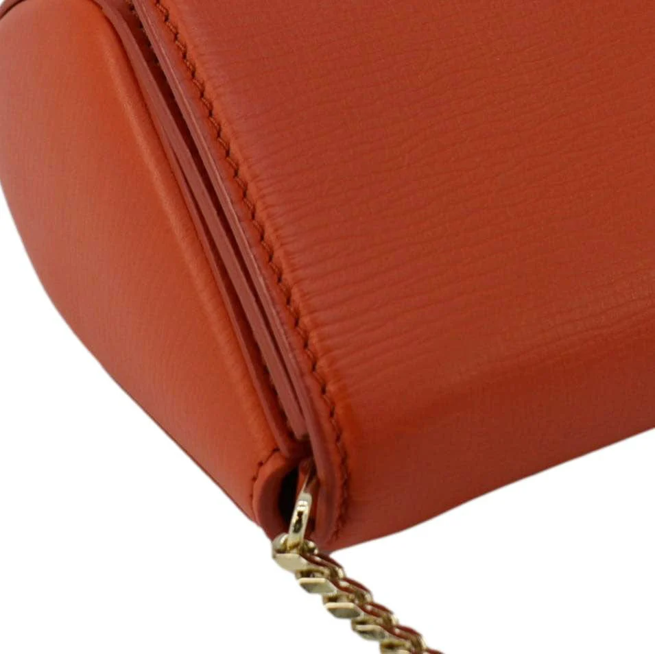 GIVENCHY Pandora Box Mini Leather Chain Shoulder Bag Orange - Image 6