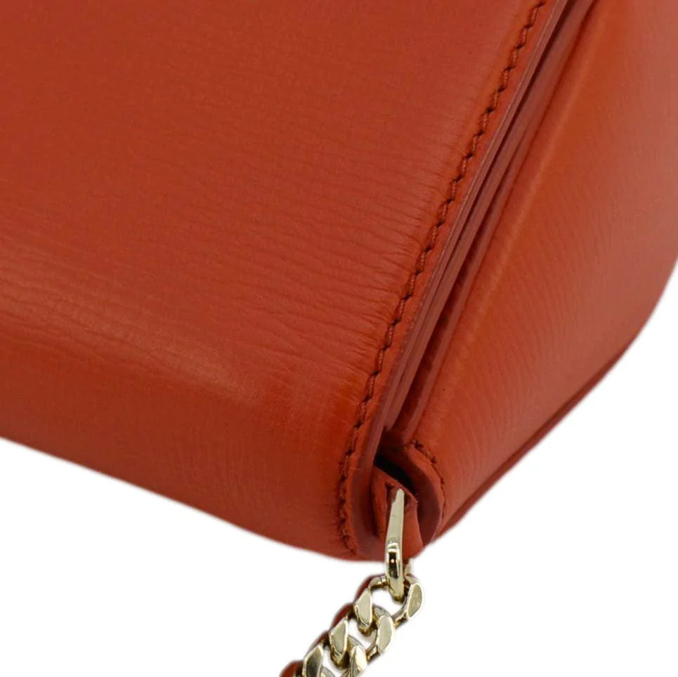 GIVENCHY Pandora Box Mini Leather Chain Shoulder Bag Orange - Image 7
