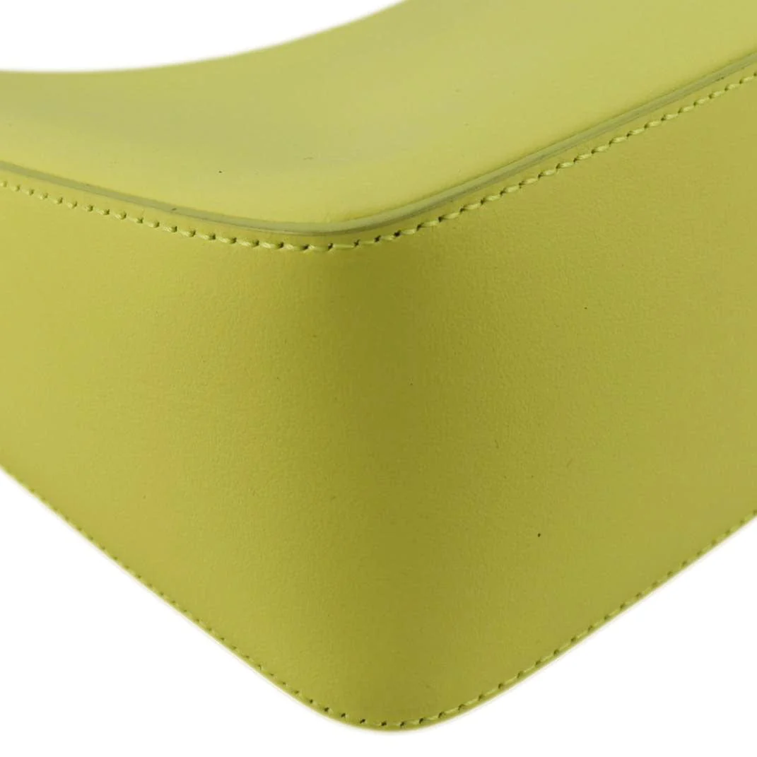 GIVENCHY Moon Cut Out Small Leather Hobo Bag Neon Yellow - Image 10