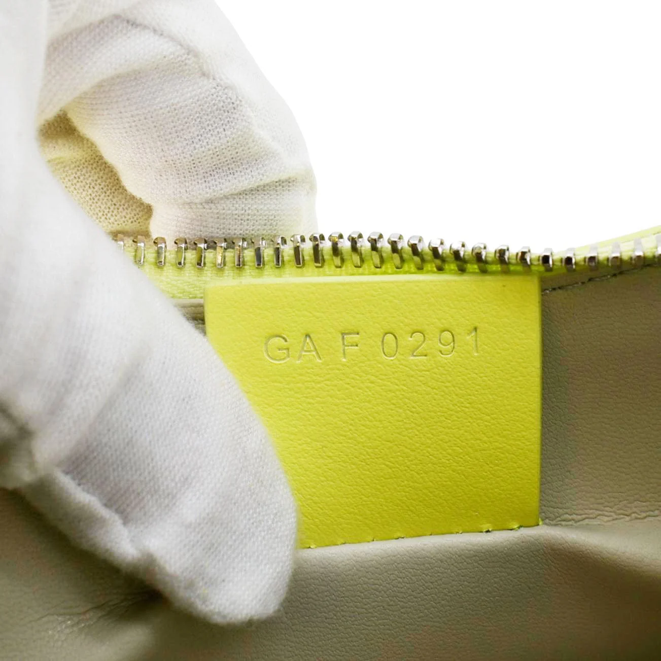 GIVENCHY Moon Cut Out Small Leather Hobo Bag Neon Yellow - Image 14