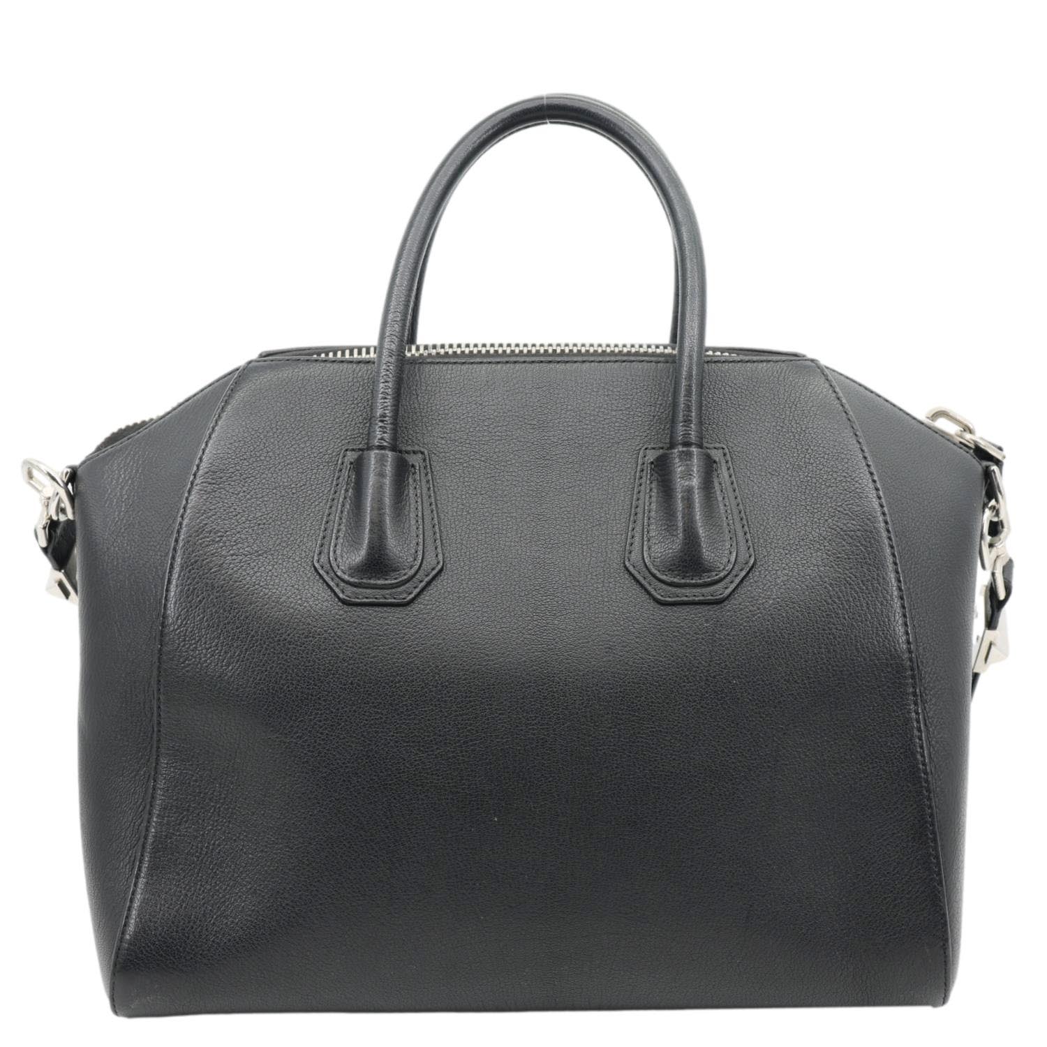 GIVENCHY Antigona Medium Sugar Goatskin Leather Shoulder Bag Black - Image 4