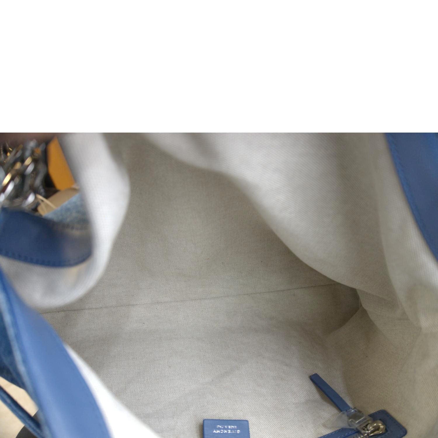 GIVENCHY Voyou Medium Denim Chain Shoulder Bag Blue - Image 10