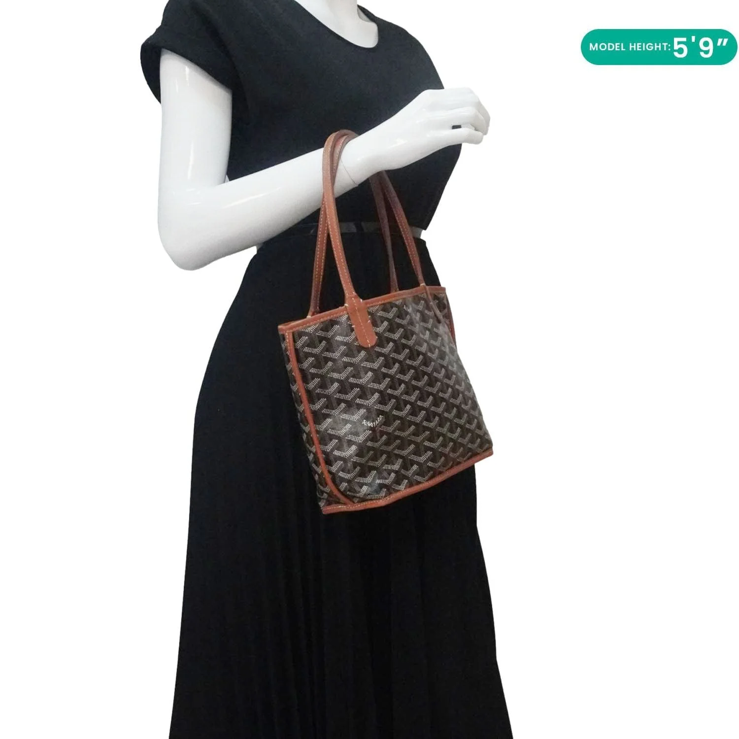 GOYARD Anjou Mini Canvas Shoulder Bag Black - Image 2