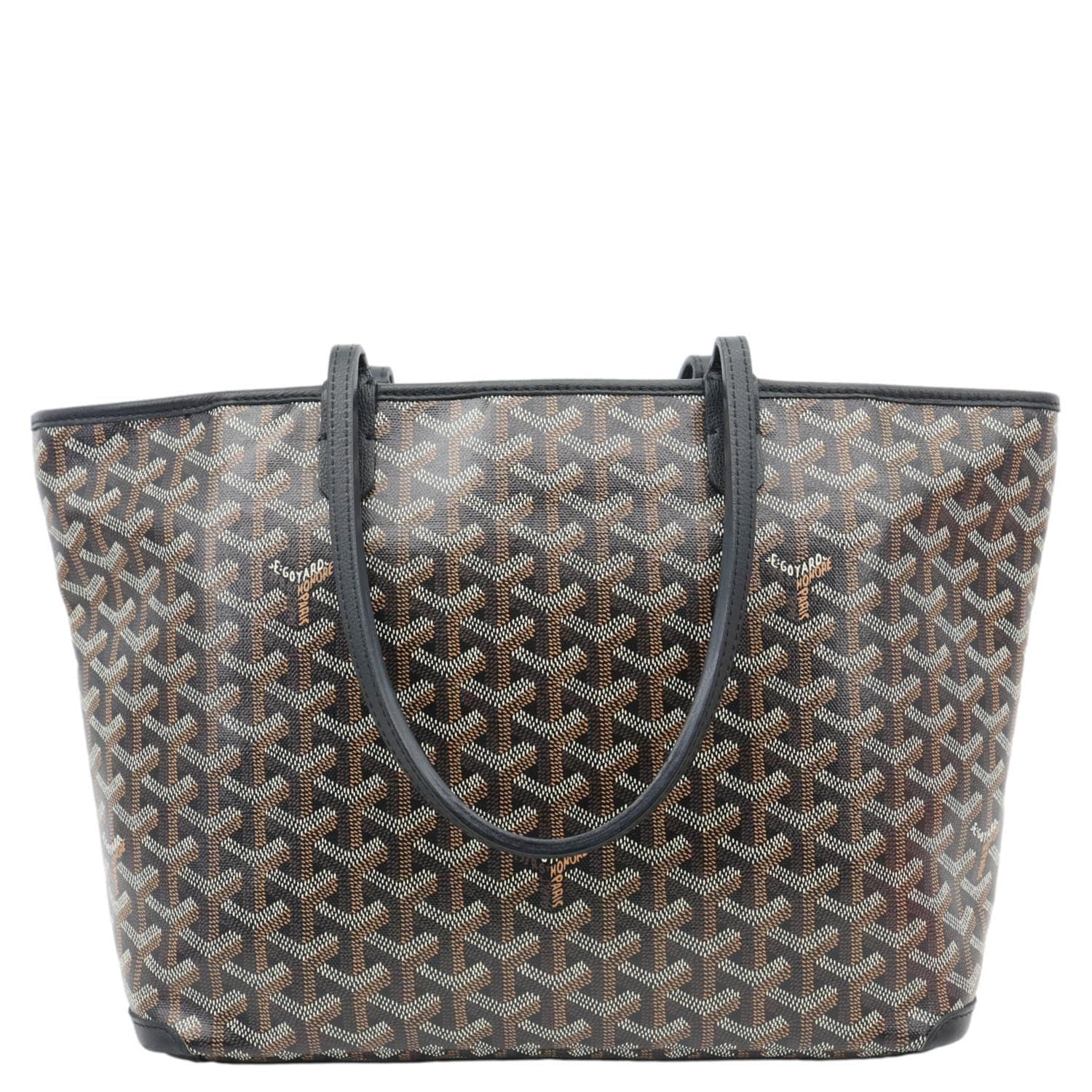 GOYARD Artois PM Chevron Print Coated Canvas Tote Bag Black - Image 4