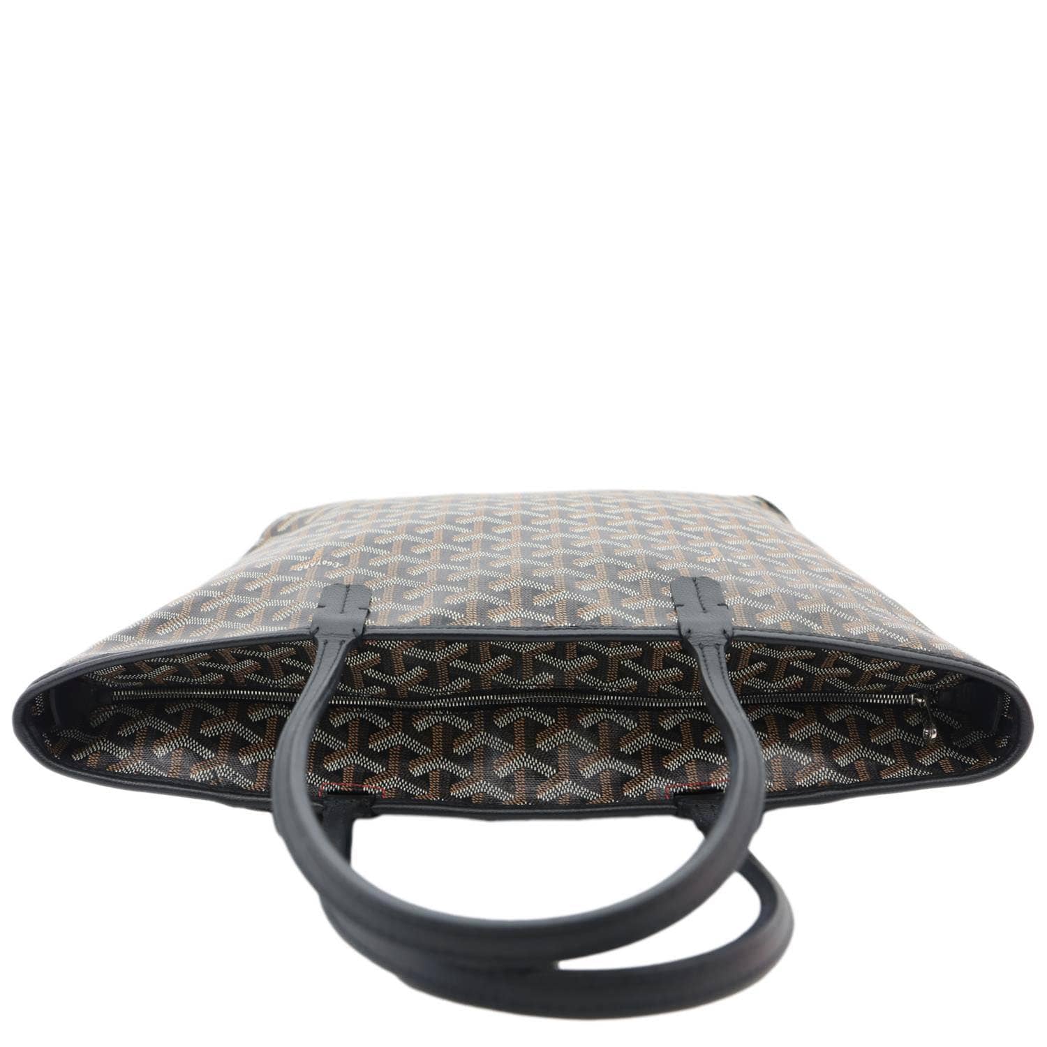 GOYARD Artois PM Chevron Print Coated Canvas Tote Bag Black - Image 5