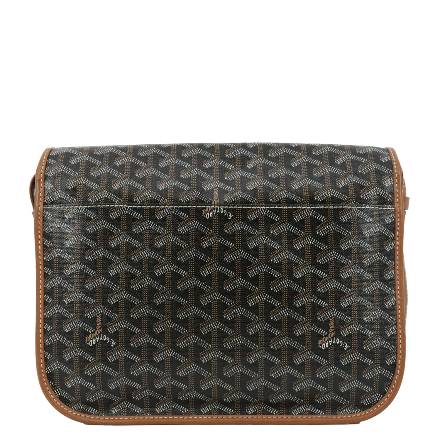 Goyard Belvedere MM Goyardine Canvas Crossbody Bag Tan - Image 4