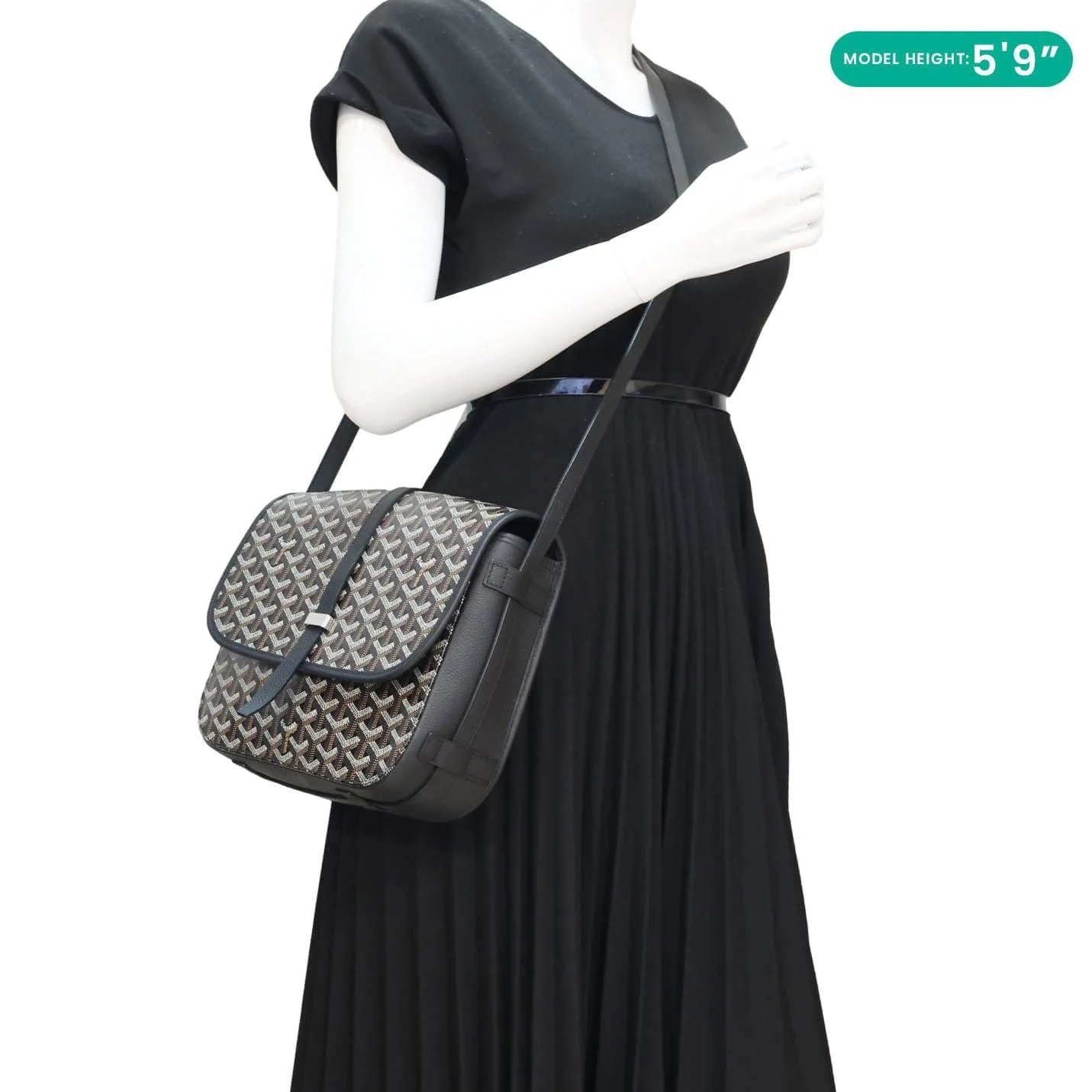 GOYARD Belvedere MM Canvas Messenger Bag Black - Image 2