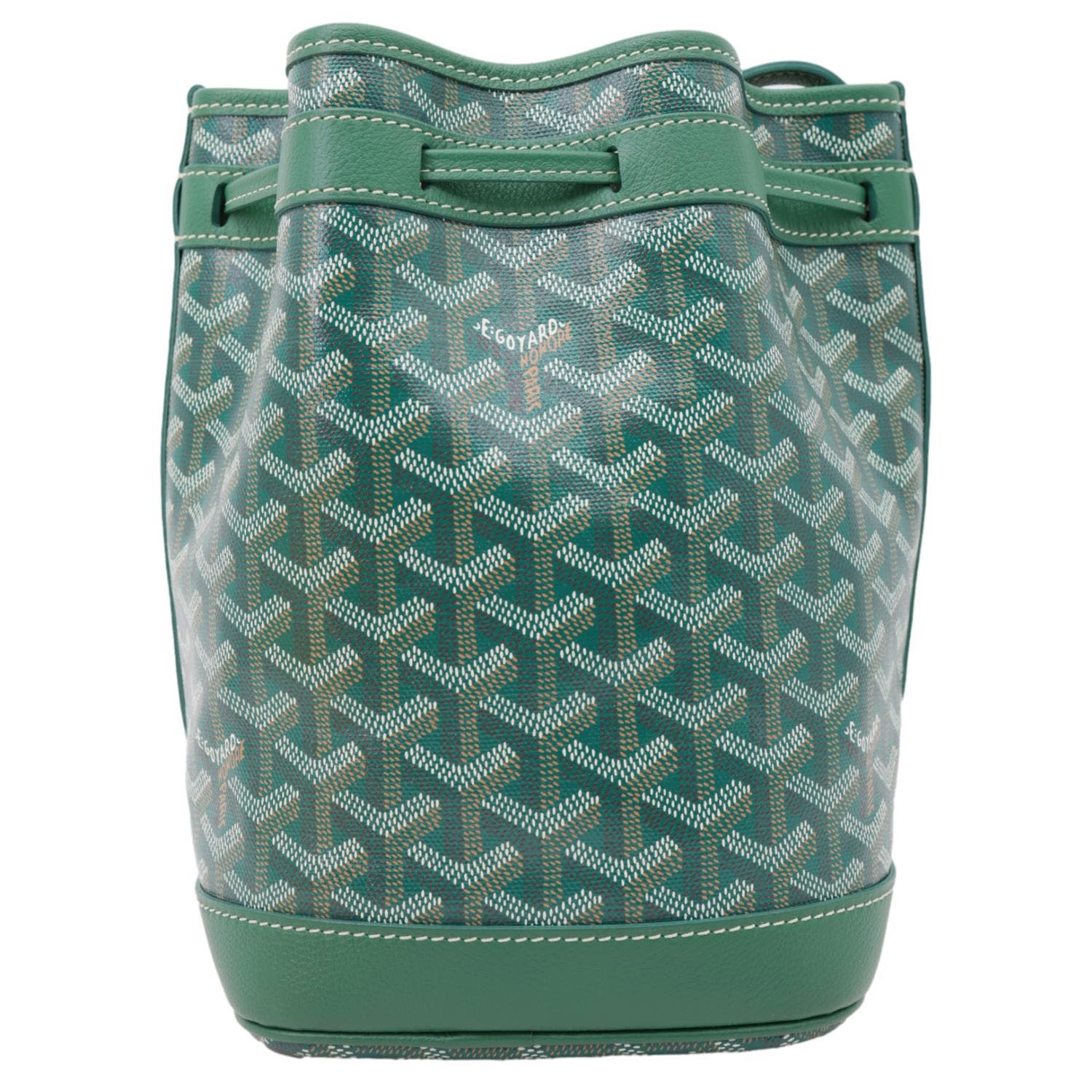 GOYARD Petit Flot PM Canvas Bucket Bag Green - Image 5