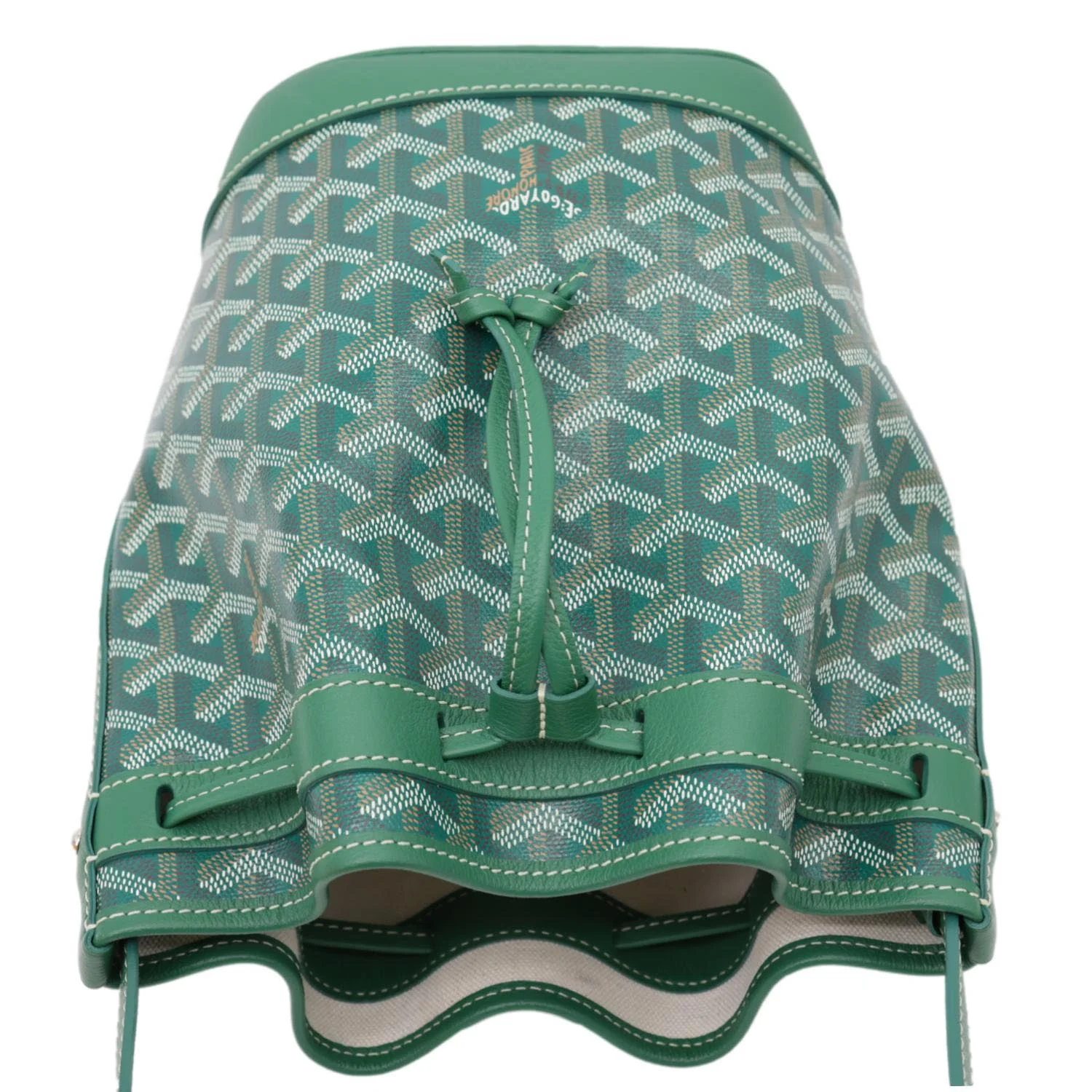 GOYARD Petit Flot PM Canvas Bucket Bag Green - Image 6