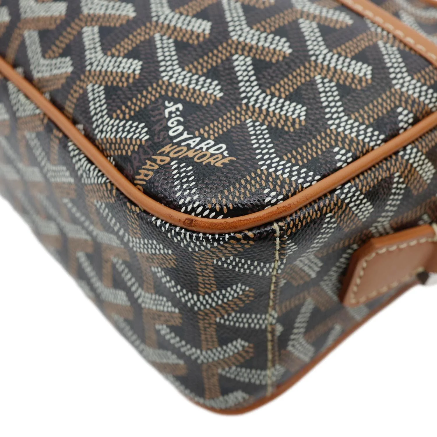 GOYARD Sac Cap Vert Coated Canvas Crossbody Bag Black - Image 6