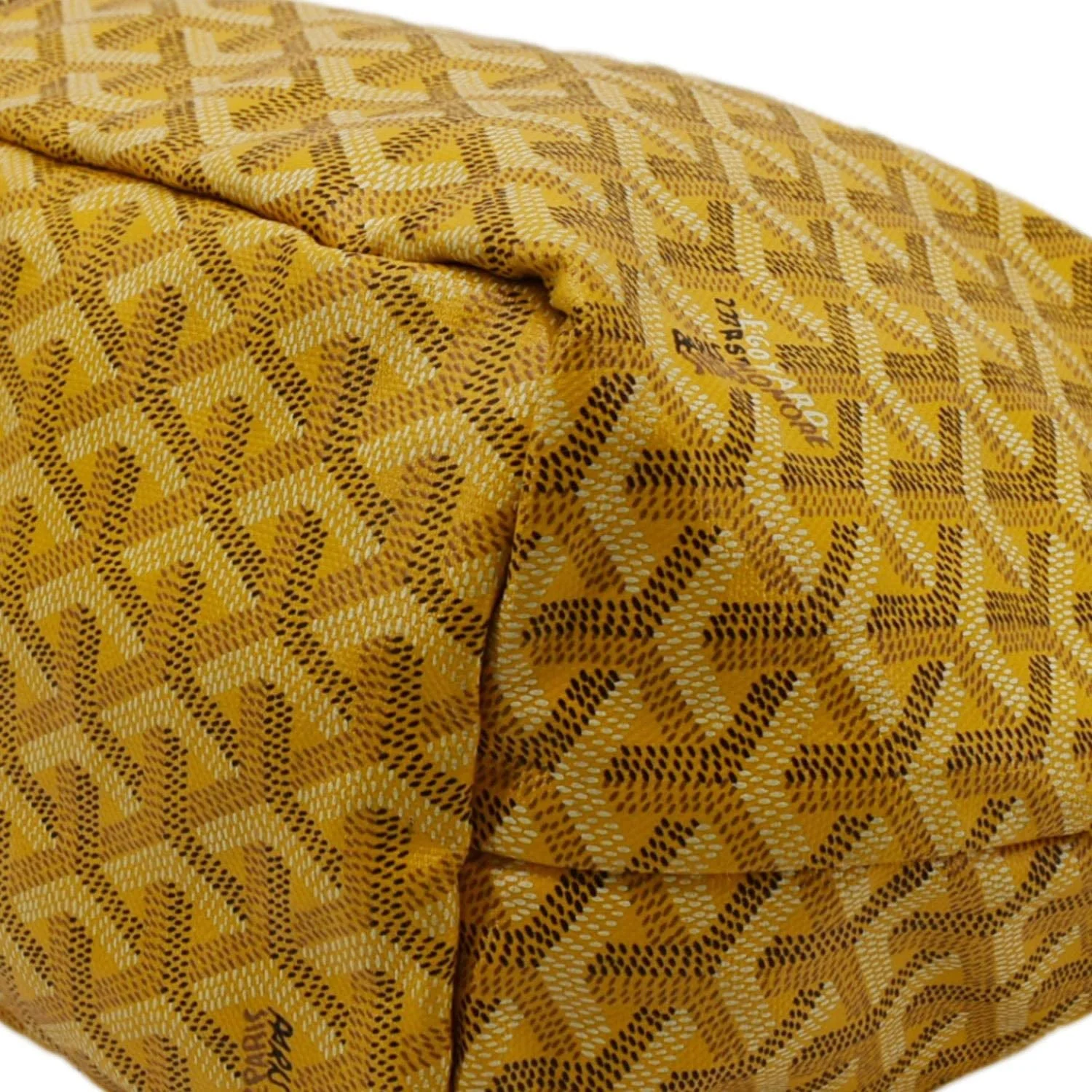 GOYARD Saint Louis PM Chevron Print Canvas Tote Bag Yellow - Image 7