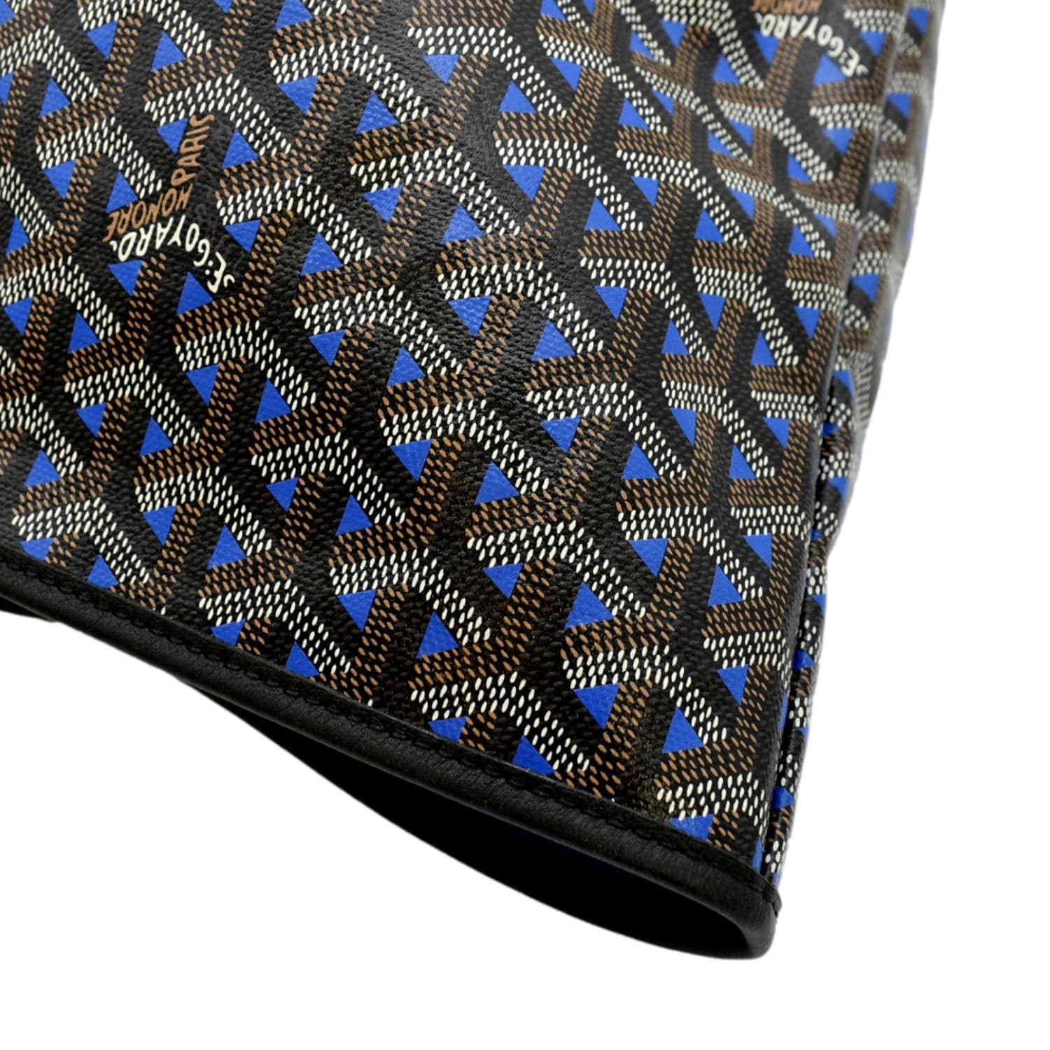 GOYARD Hell Yes Canvas Tote Shoulder Bag Blue - Image 7