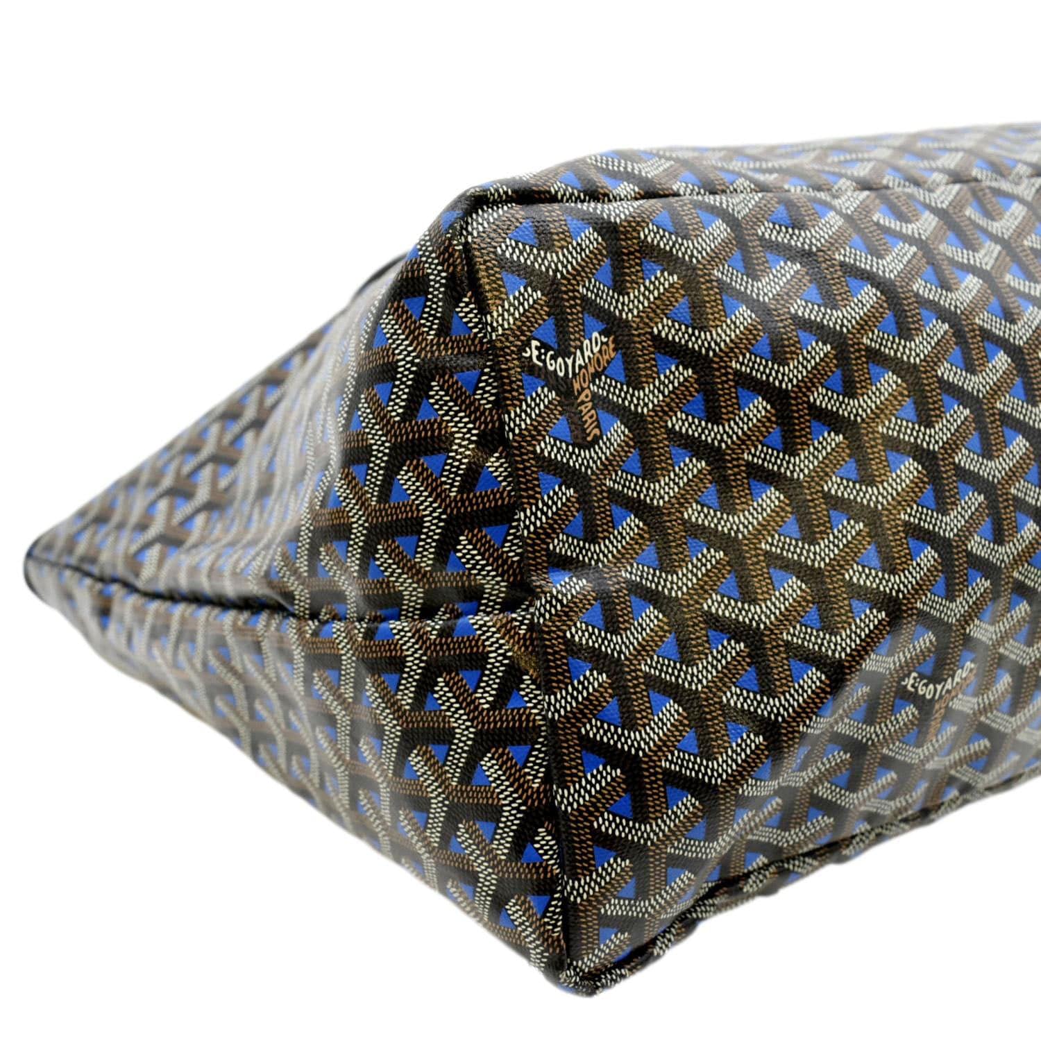 GOYARD Hell Yes Canvas Tote Shoulder Bag Blue - Image 8