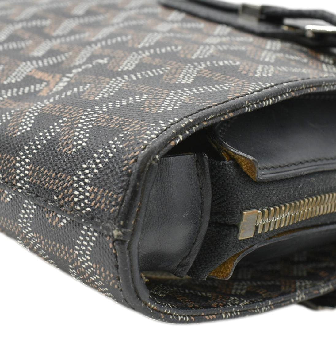 GOYARD Okinawa PM Chevron Print Canvas Tote Bag Black - Image 4