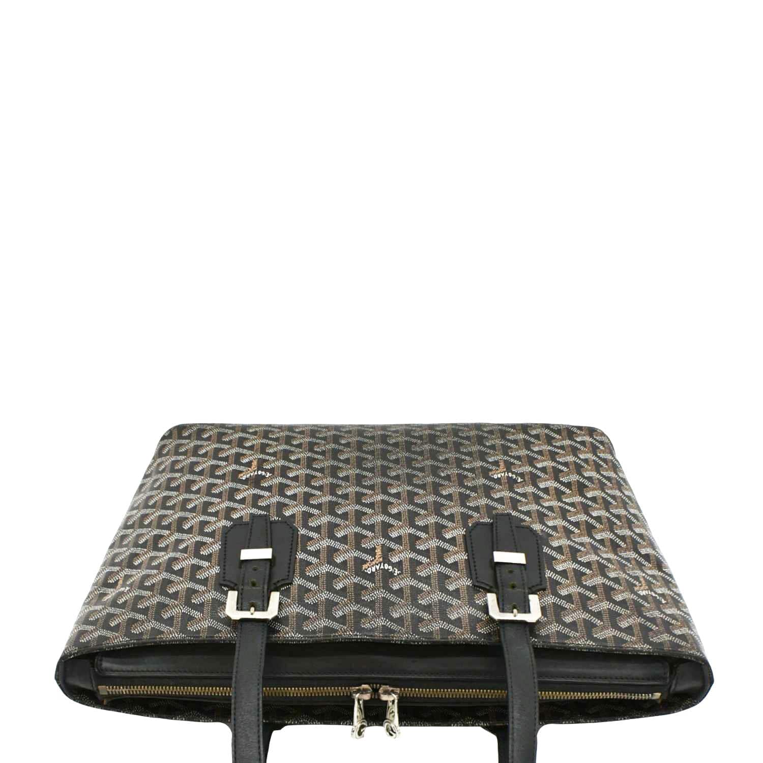 GOYARD Okinawa PM Chevron Print Canvas Tote Bag Black - Image 5