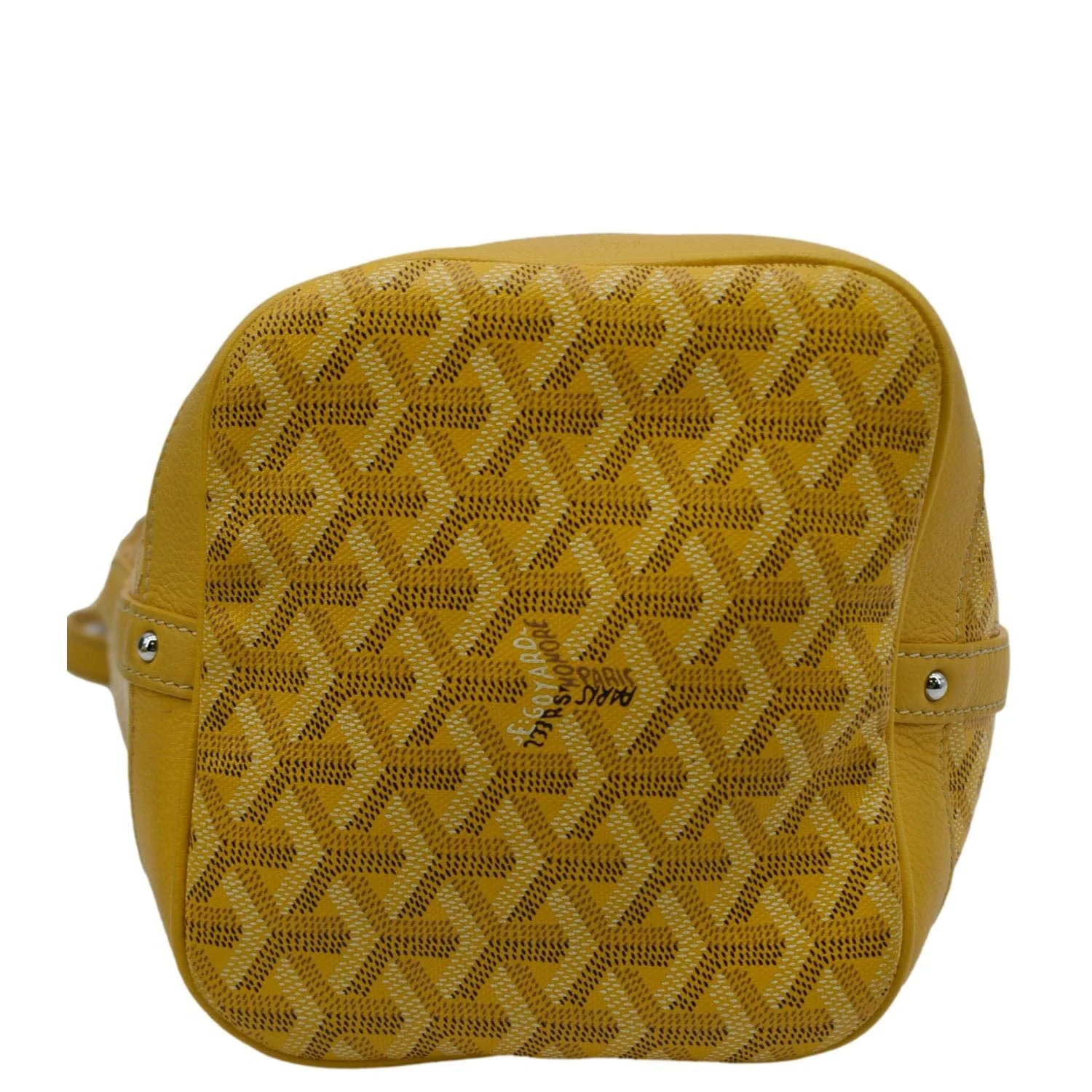 GOYARD Petit Flot PM Canvas Bucket Bag Yellow - Image 10