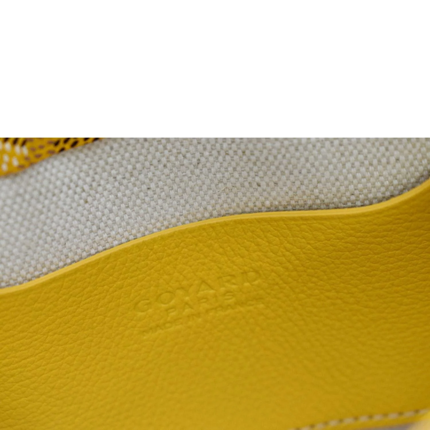 GOYARD Plumet Canvas Shoulder Bag Yellow - Image 11