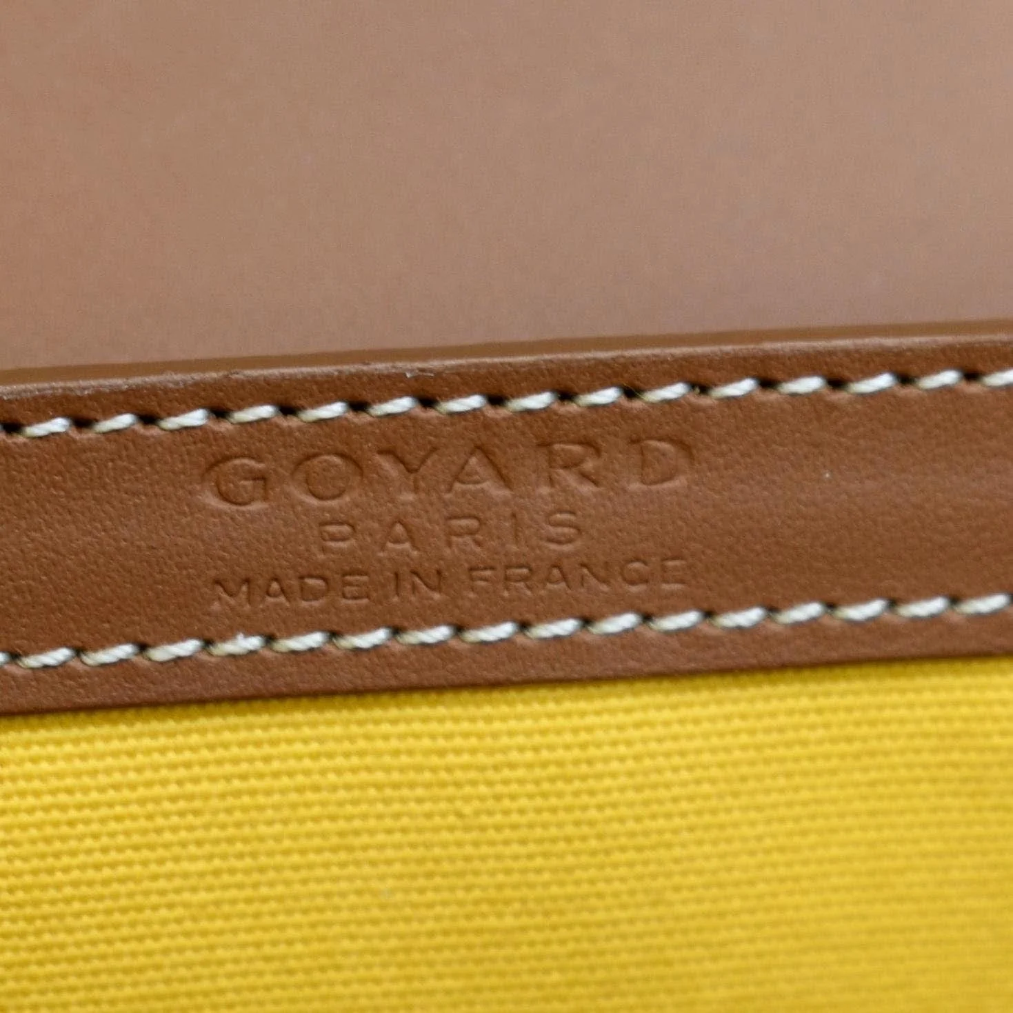 GOYARD Saigon Chevron Print Coated Canvas Top Handle Satchel Bag Tan - Image 11
