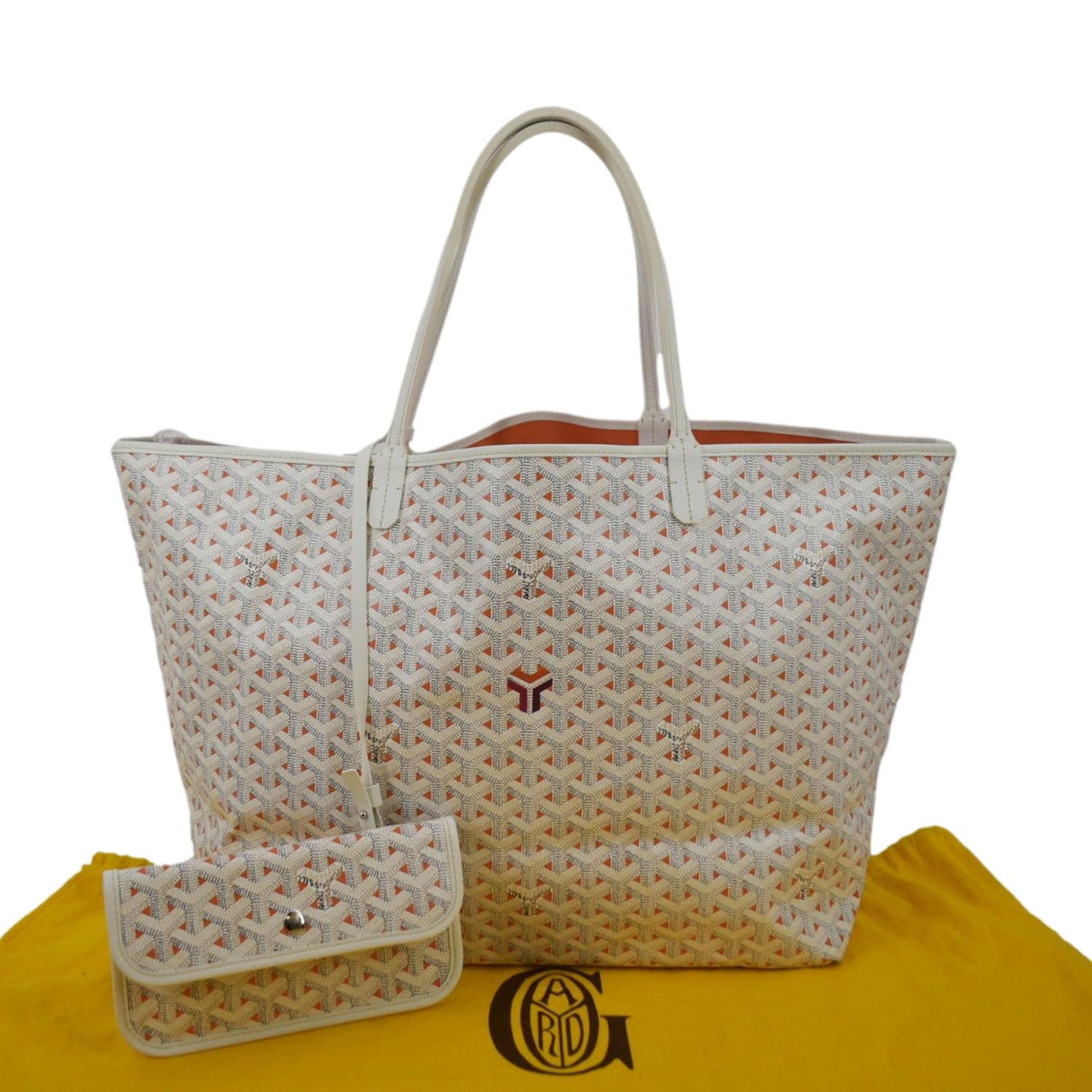 GOYARD Saint Louis Claire Voie GM Canvas Tote Shoulder Bag White - Image 3