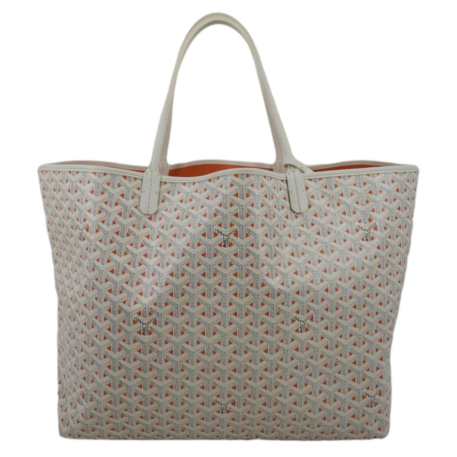 GOYARD Saint Louis Claire Voie GM Canvas Tote Shoulder Bag White - Image 4