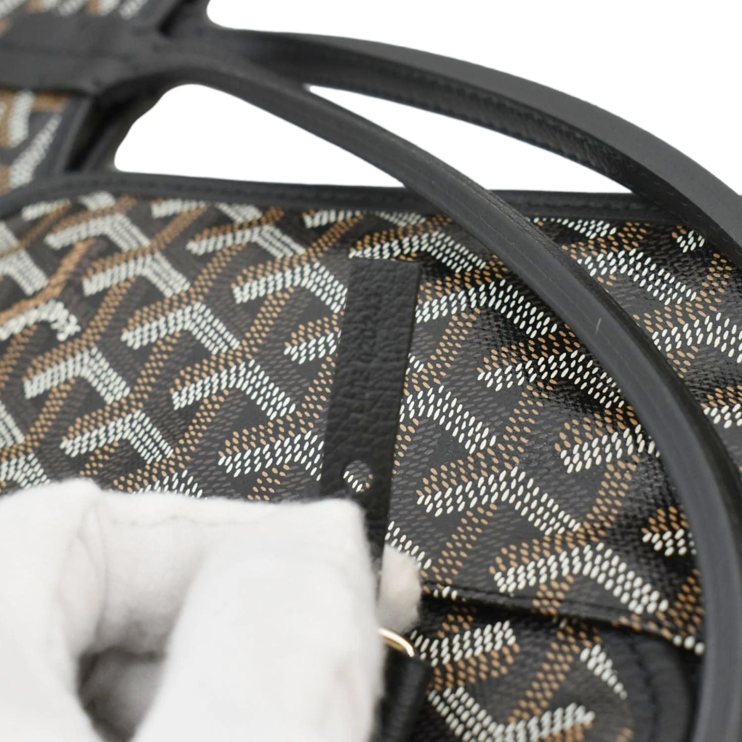 GOYARD Saint Louis GM Canvas Tote Shoulder Bag Black - Image 12