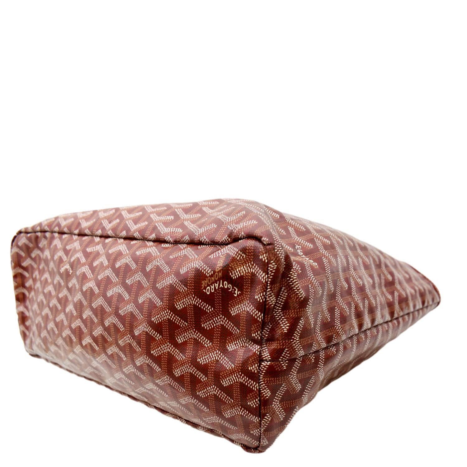 GOYARD Saint Louis PM Chevron Print Canvas Tote Bag Red - Image 7