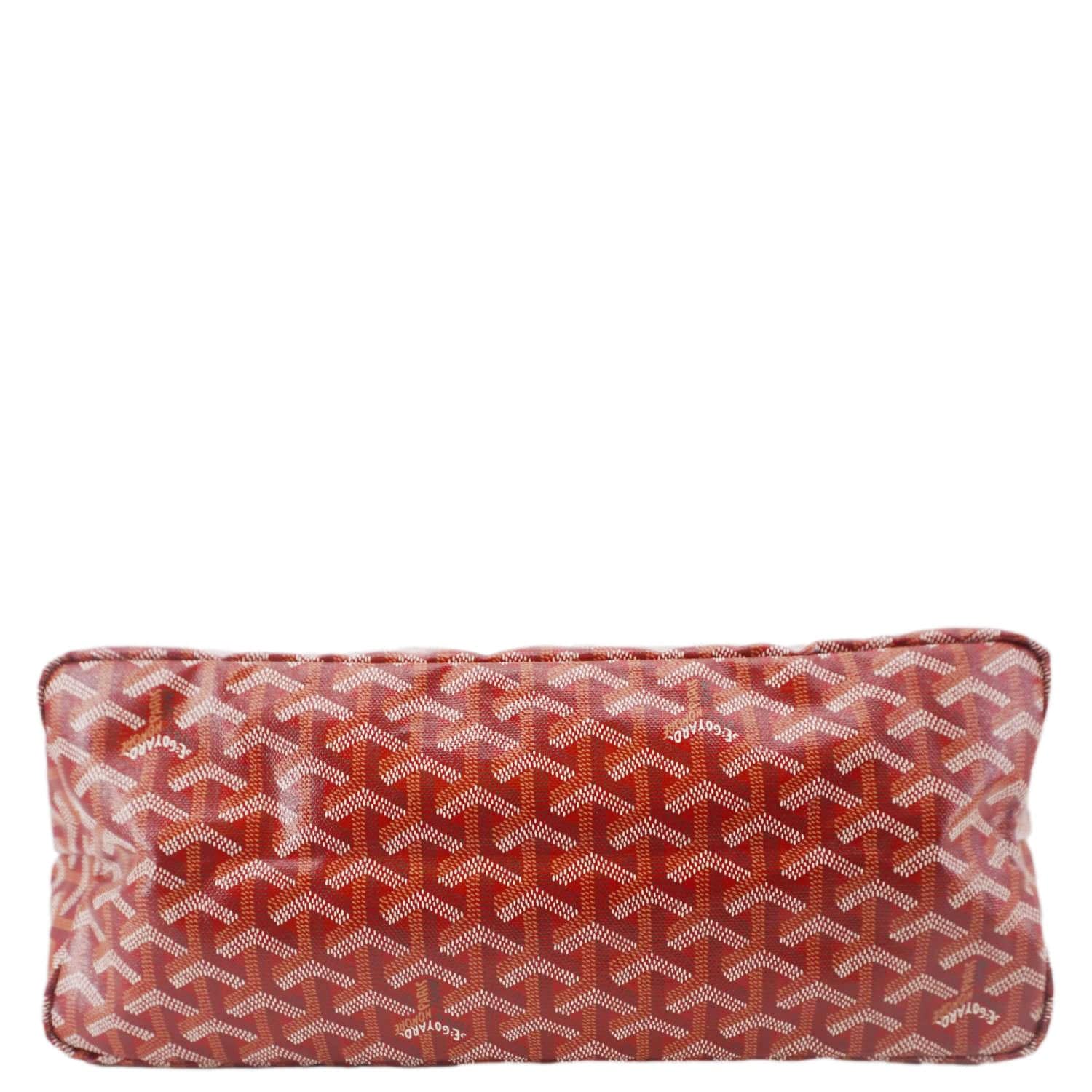 GOYARD Saint Louis PM Chevron Print Canvas Tote Bag Red - Image 11