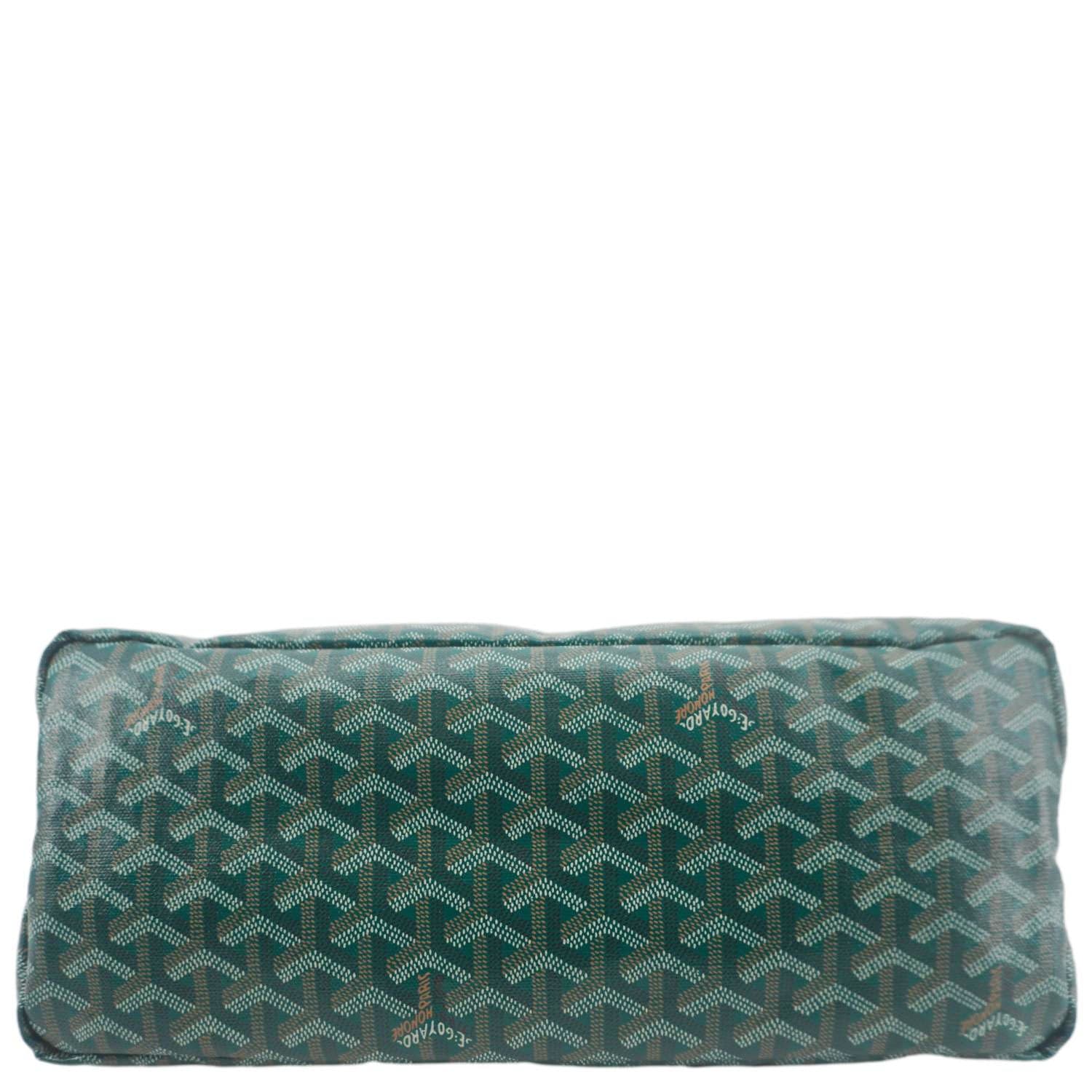 GOYARD Saint Louis PM Chevron Print Canvas Tote Bag Green - Image 10