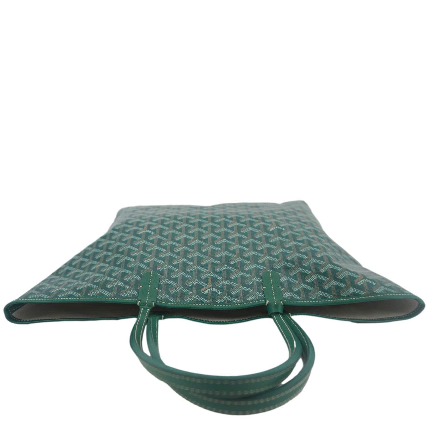 GOYARD Saint Louis PM Chevron Print Canvas Tote Bag Green - Image 5