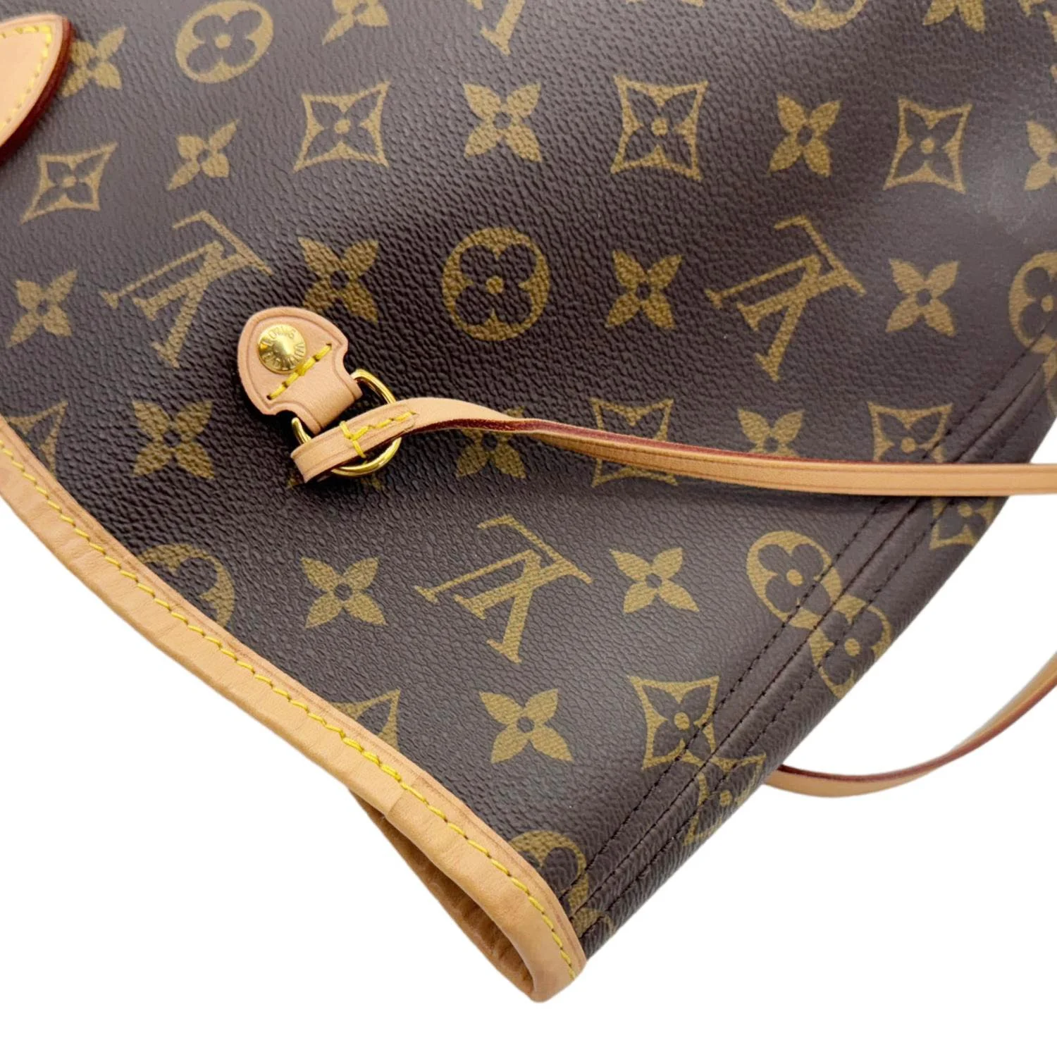 LOUIS VUITTON Neverfull GM Monogram Canvas Tote Bag Brown - Image 8