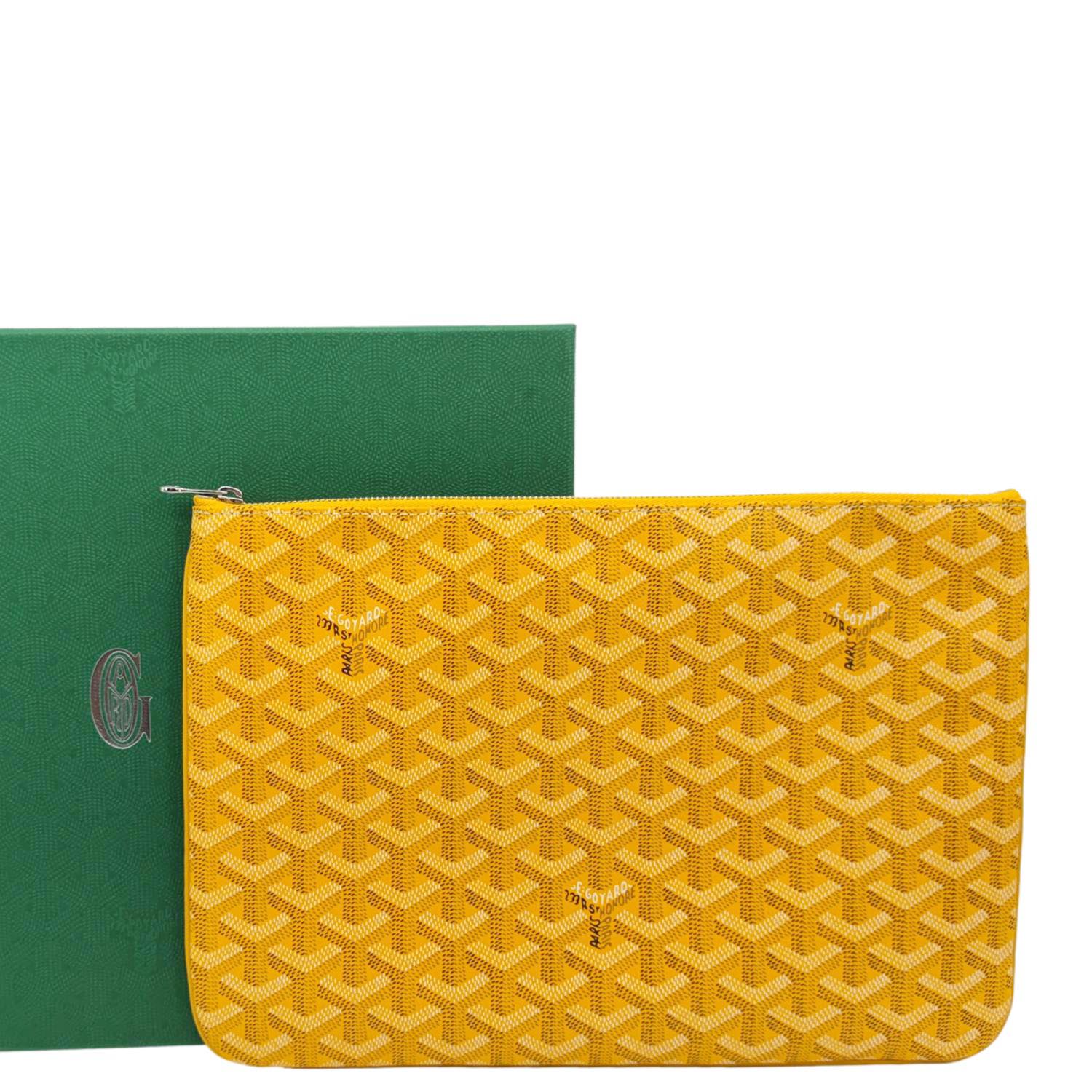 GOYARD Senat MM Canvas Zip Pouch Yellow - Image 3