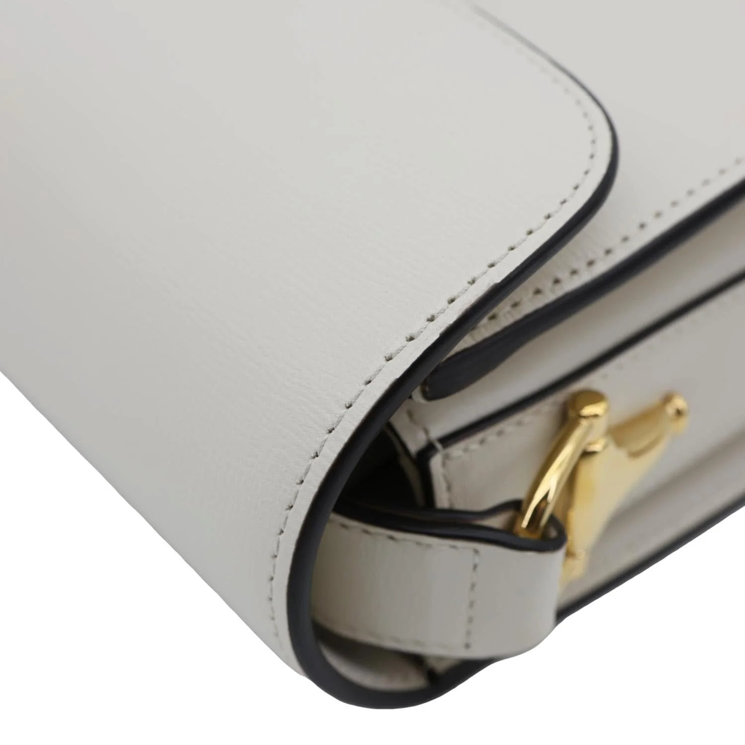 GUCCI Horsebit 1955 Small Leather Shoulder Bag Off White 602204 - Image 8