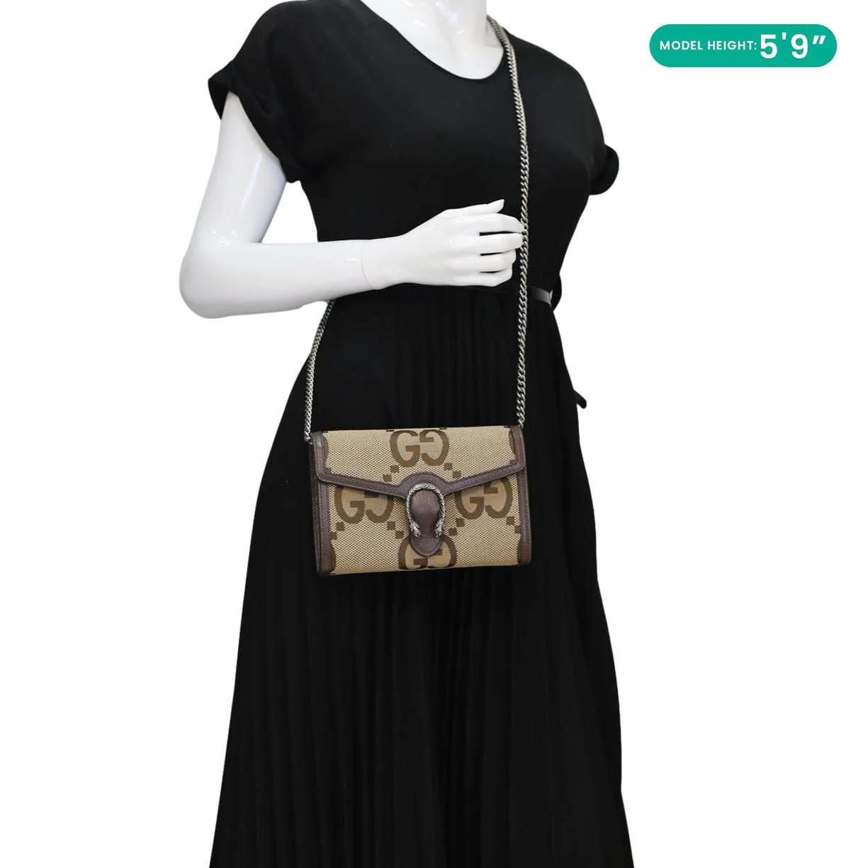 GUCCI Dionysus GG Jumbo Canvas Crossbody Bag Beige 401231 - Image 2
