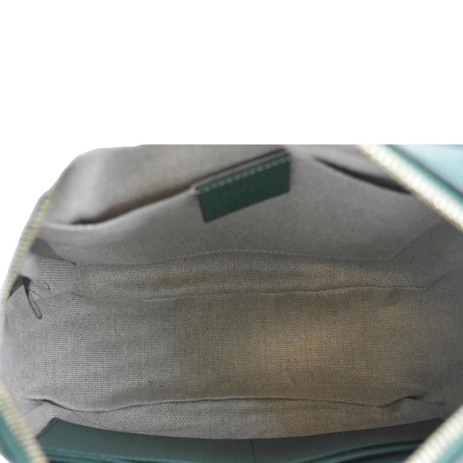 GUCCI Bree GG Canvas Leather Crossbody Bag Green 449413 - Image 11