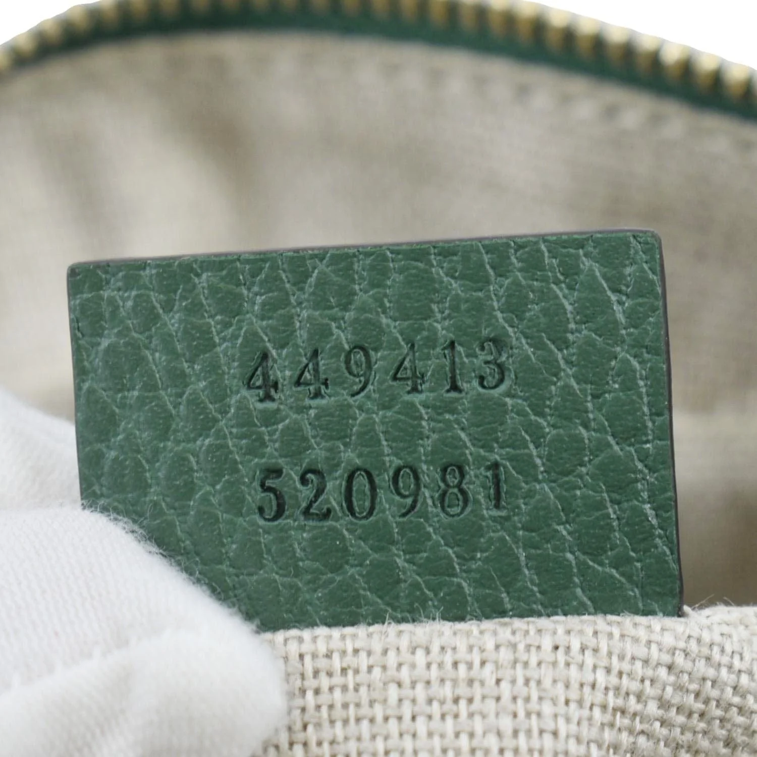 GUCCI Bree GG Canvas Leather Crossbody Bag Green 449413 - Image 13