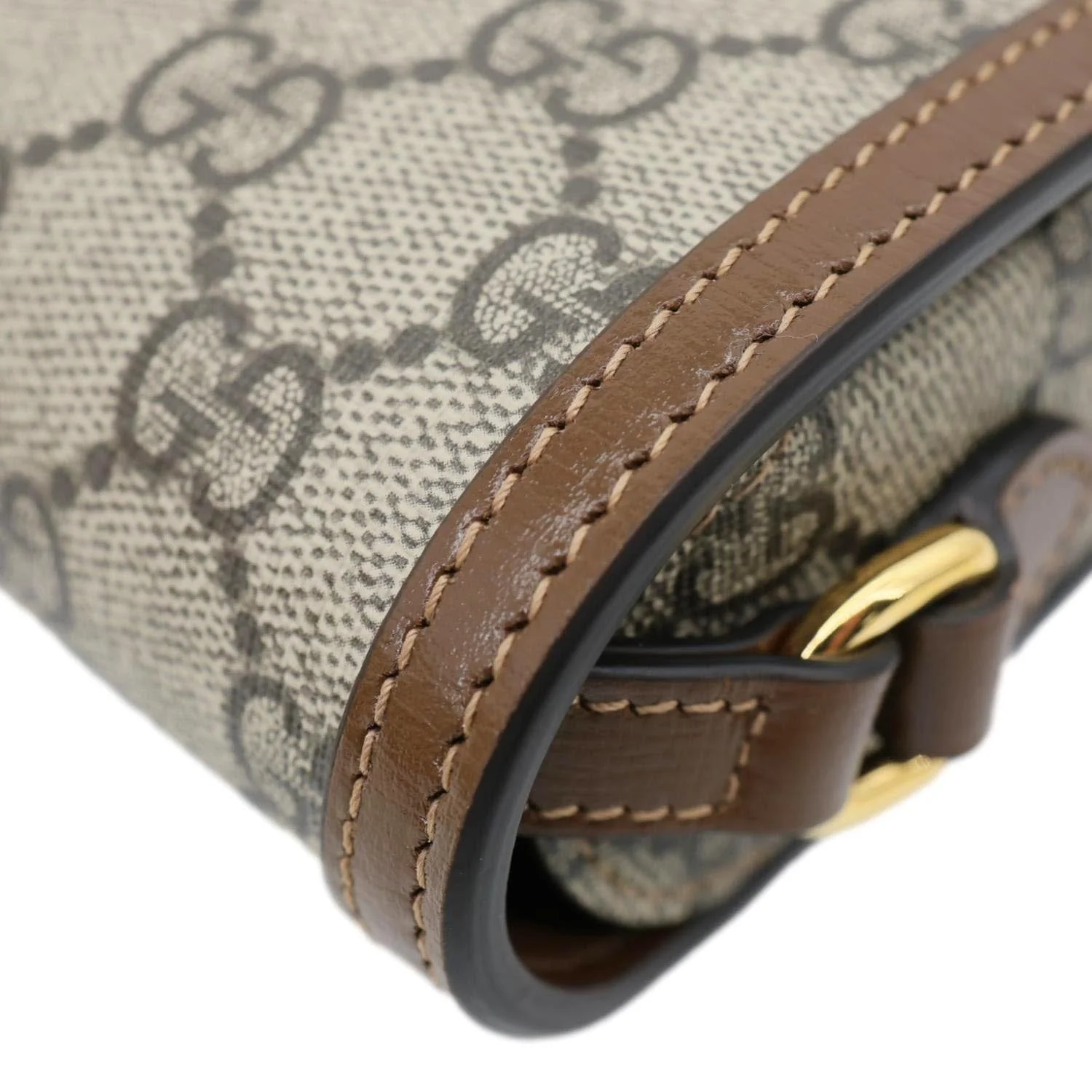 GUCCI Horsebit 1955 GG Supreme Canvas Shoulder Bag Beige 625615 - Image 9
