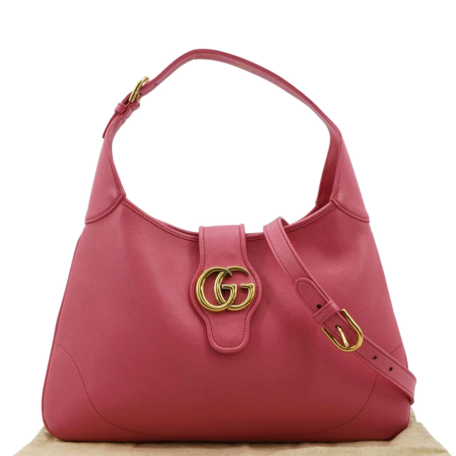 GUCCI Aphrodite Medium Leather Shoulder Bag Dusty Pink 726274 - Image 3