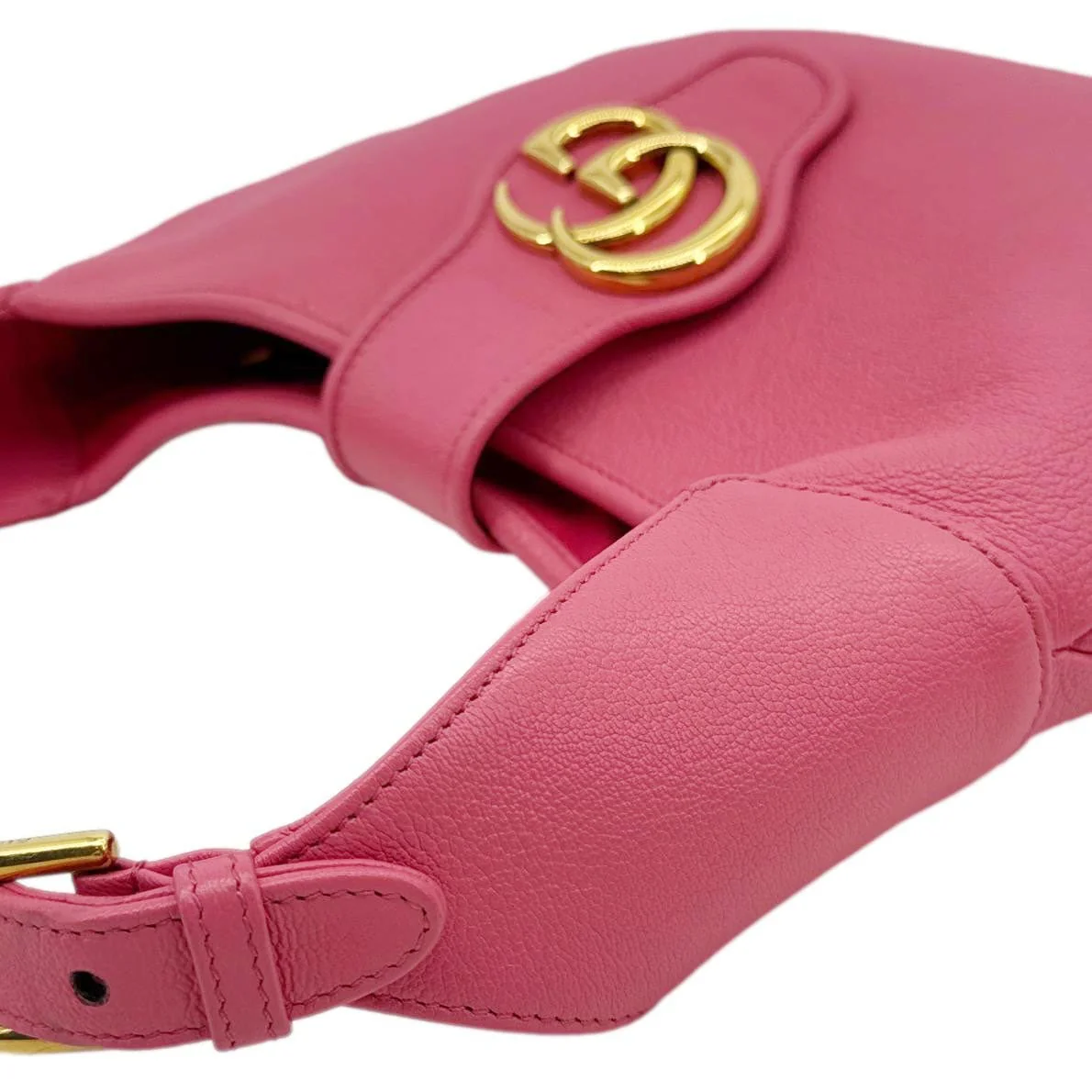 GUCCI Aphrodite Medium Leather Shoulder Bag Pink 726274 - Image 8